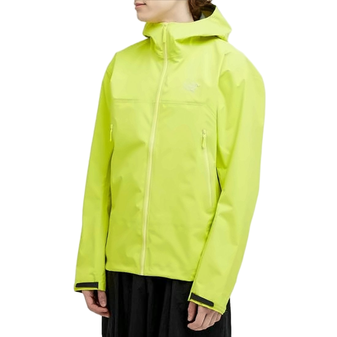 Green Nylon Jacket With Fitted Hood