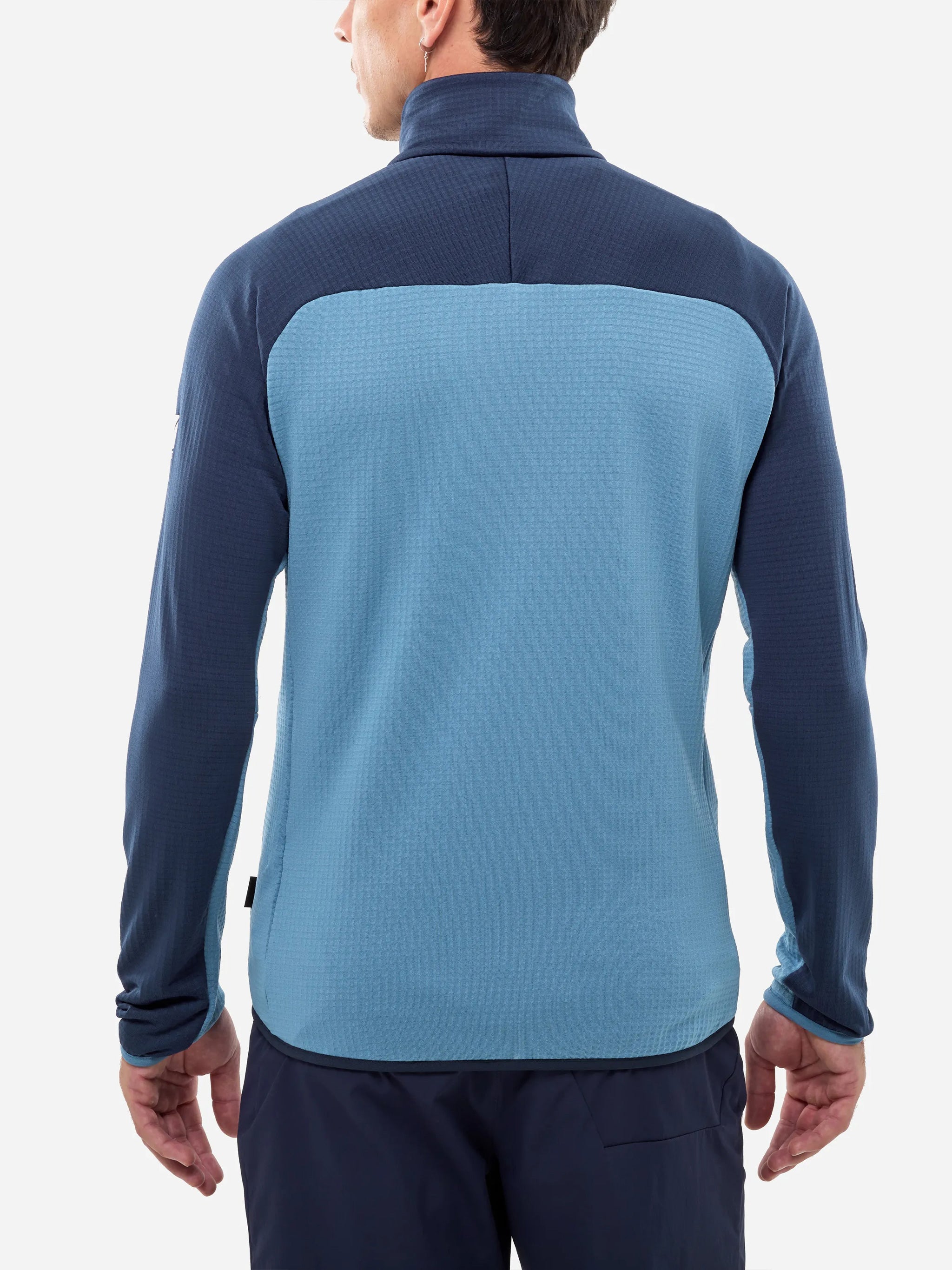 Blue Fusion Grid Textured Active Jacket