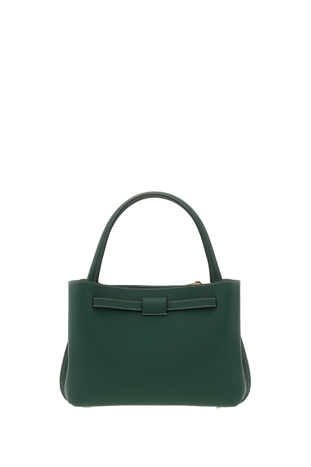 Green T Timeless Small Leather Handle Bag