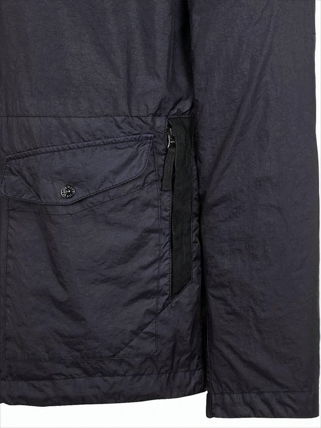 Matte Finish Black Casual Jacket with Hood