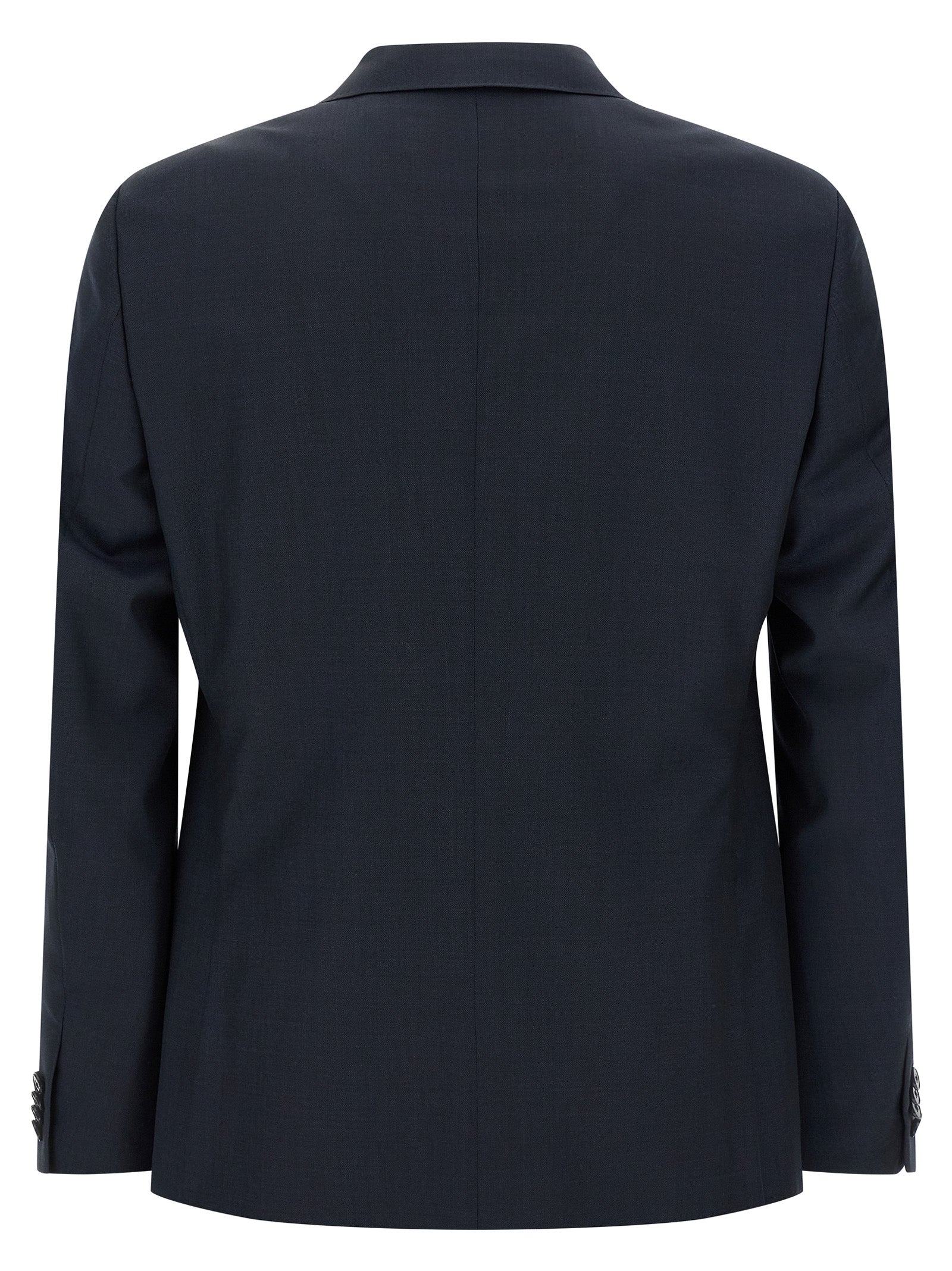 Single-Breasted Wool Dress with Tailored Trousers