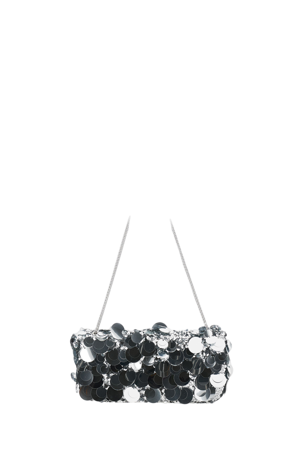 Silver Sequined Shoulder Bag