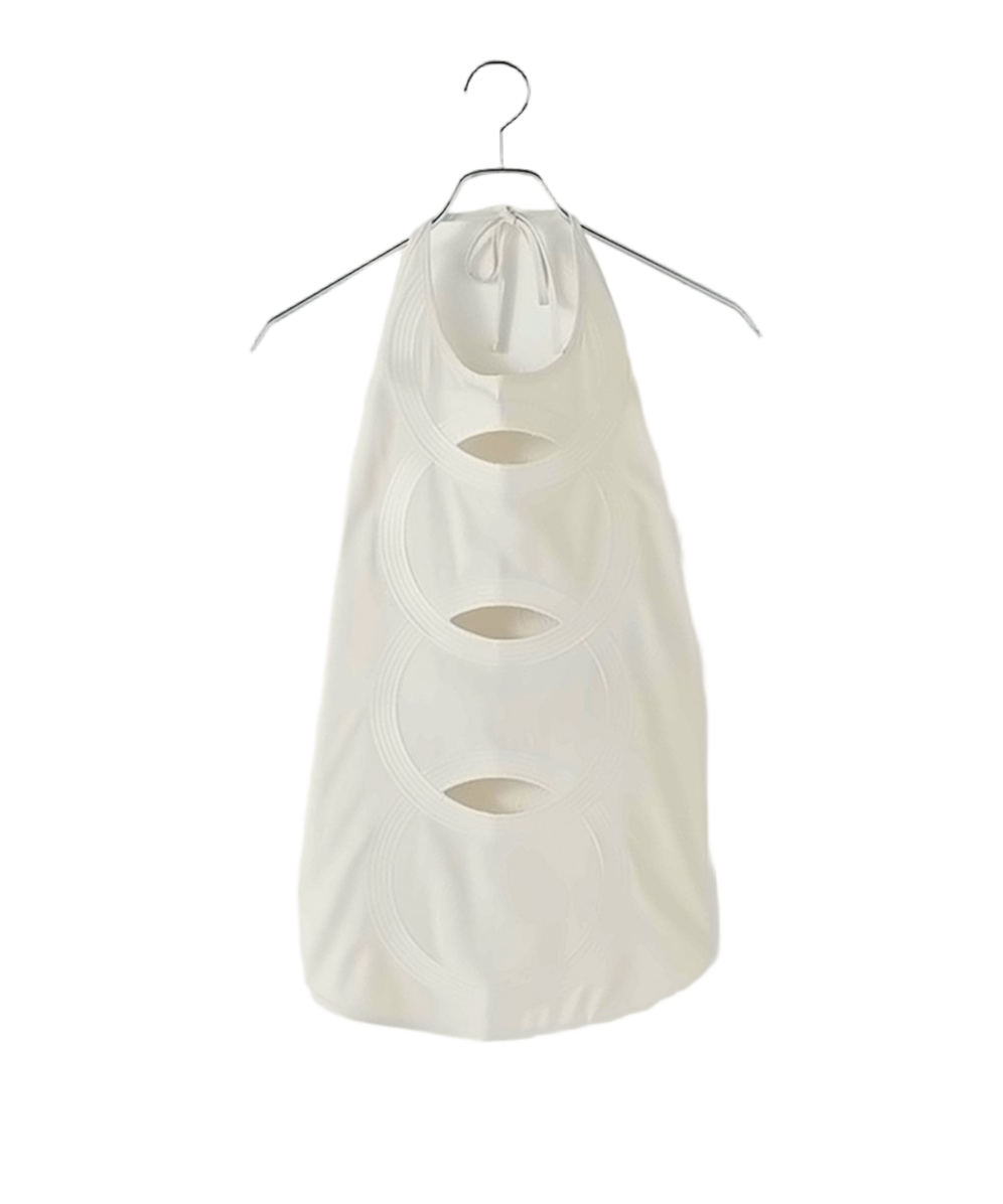 Halter Neck Sleeveless Silk Top