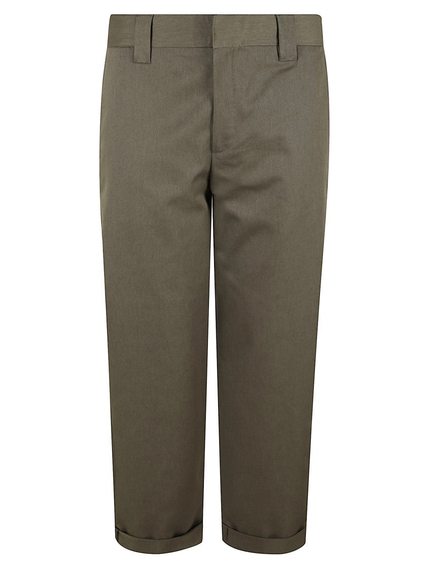 Straight-Leg Trousers With Off-Center Closure