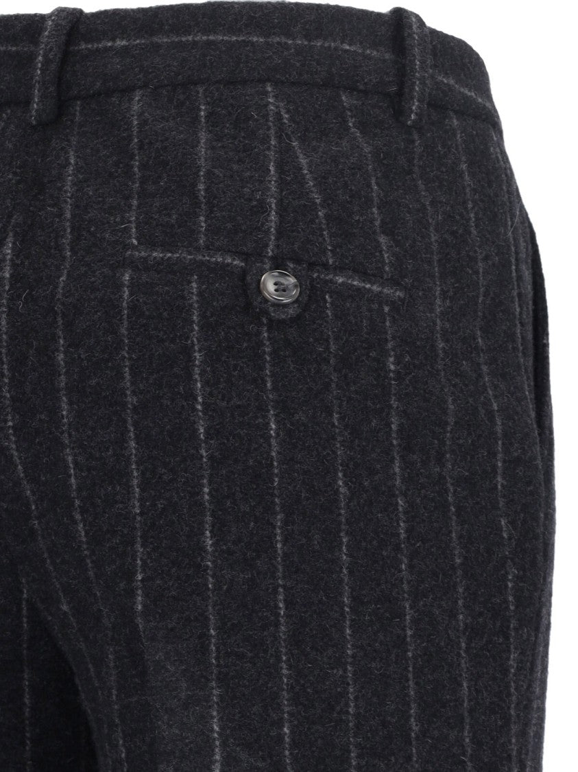 Tailored Trousers In Black Wool Blend