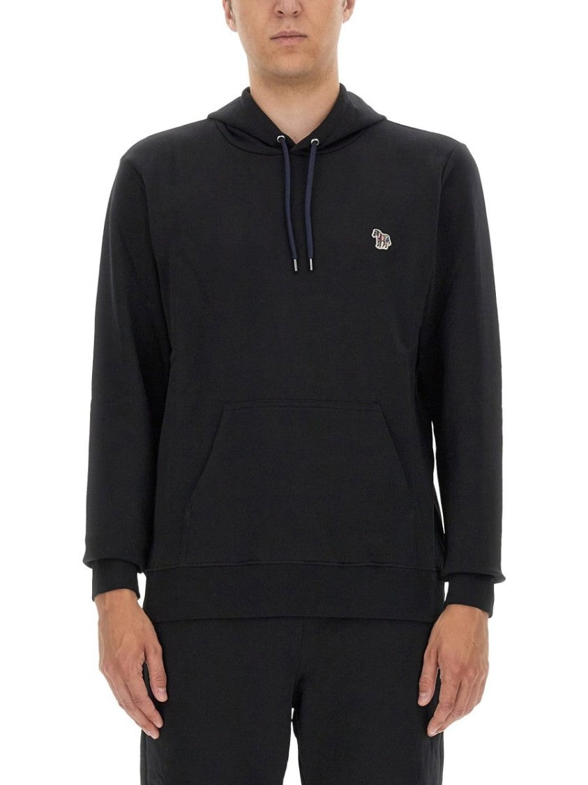 Classic Black Pullover Hoodie With Embroidered Logo