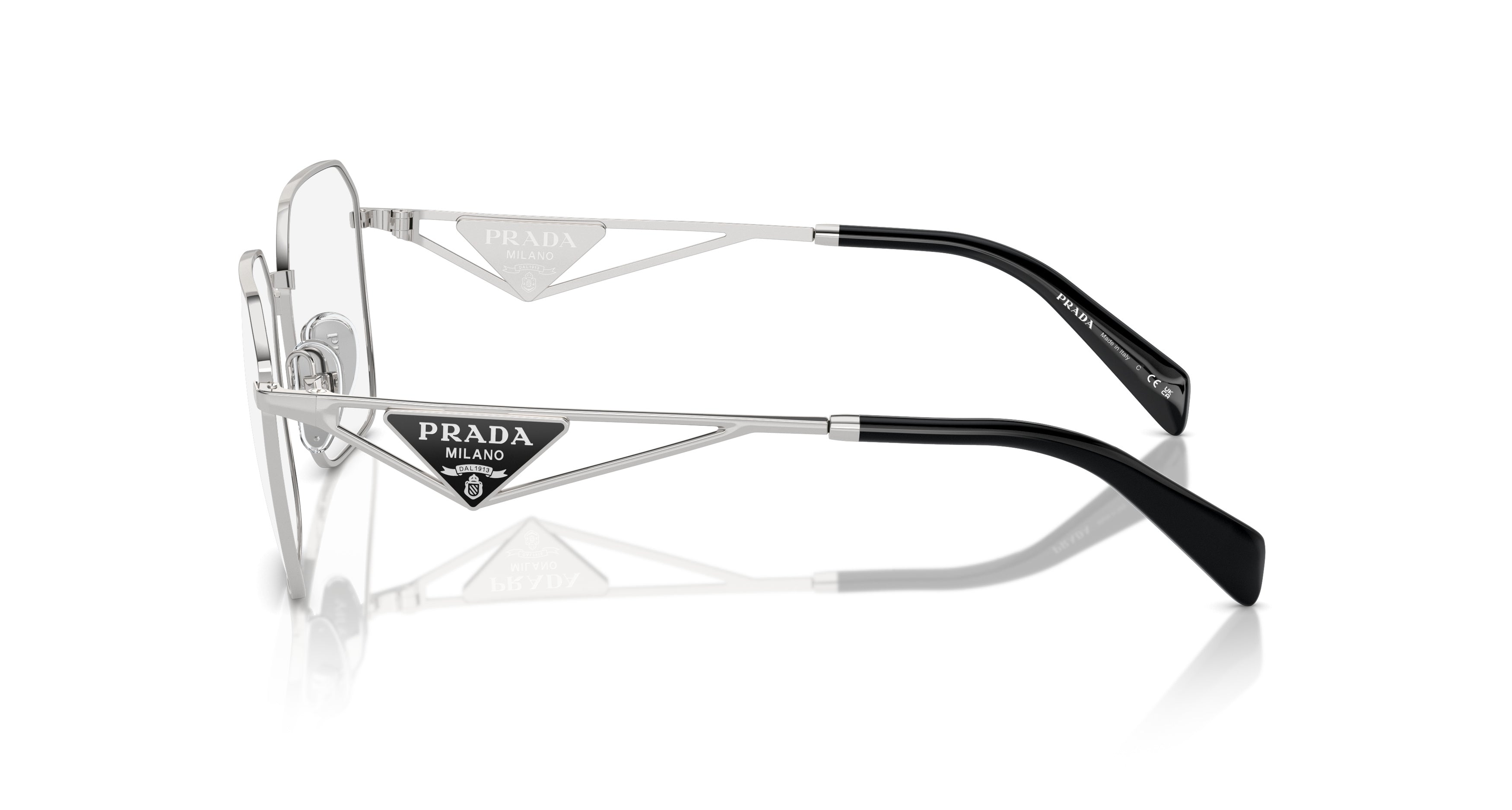 0pr A51v Geometric Oversized Square Frame Prada Eyeglasses