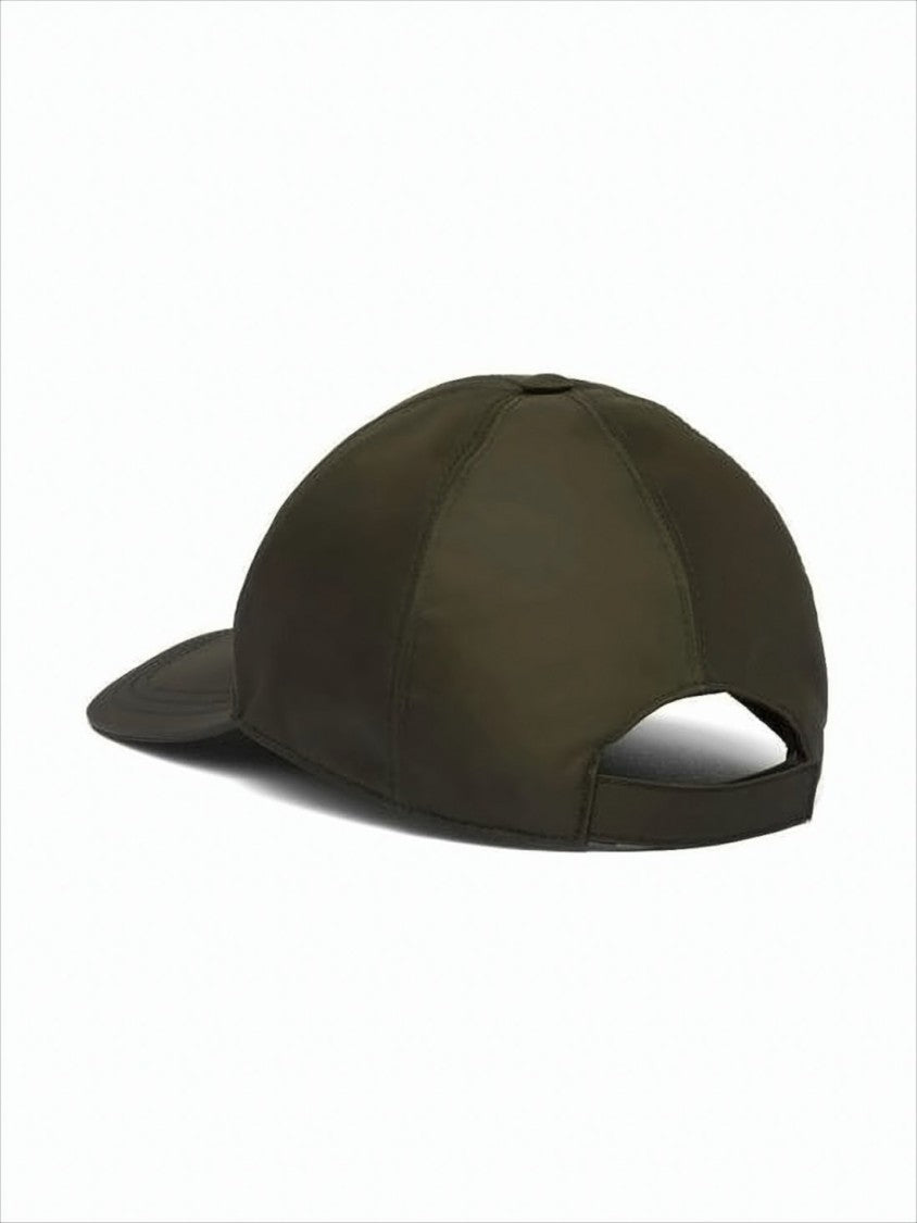 Structured Green Cap with Recycled Polyamide Fabric