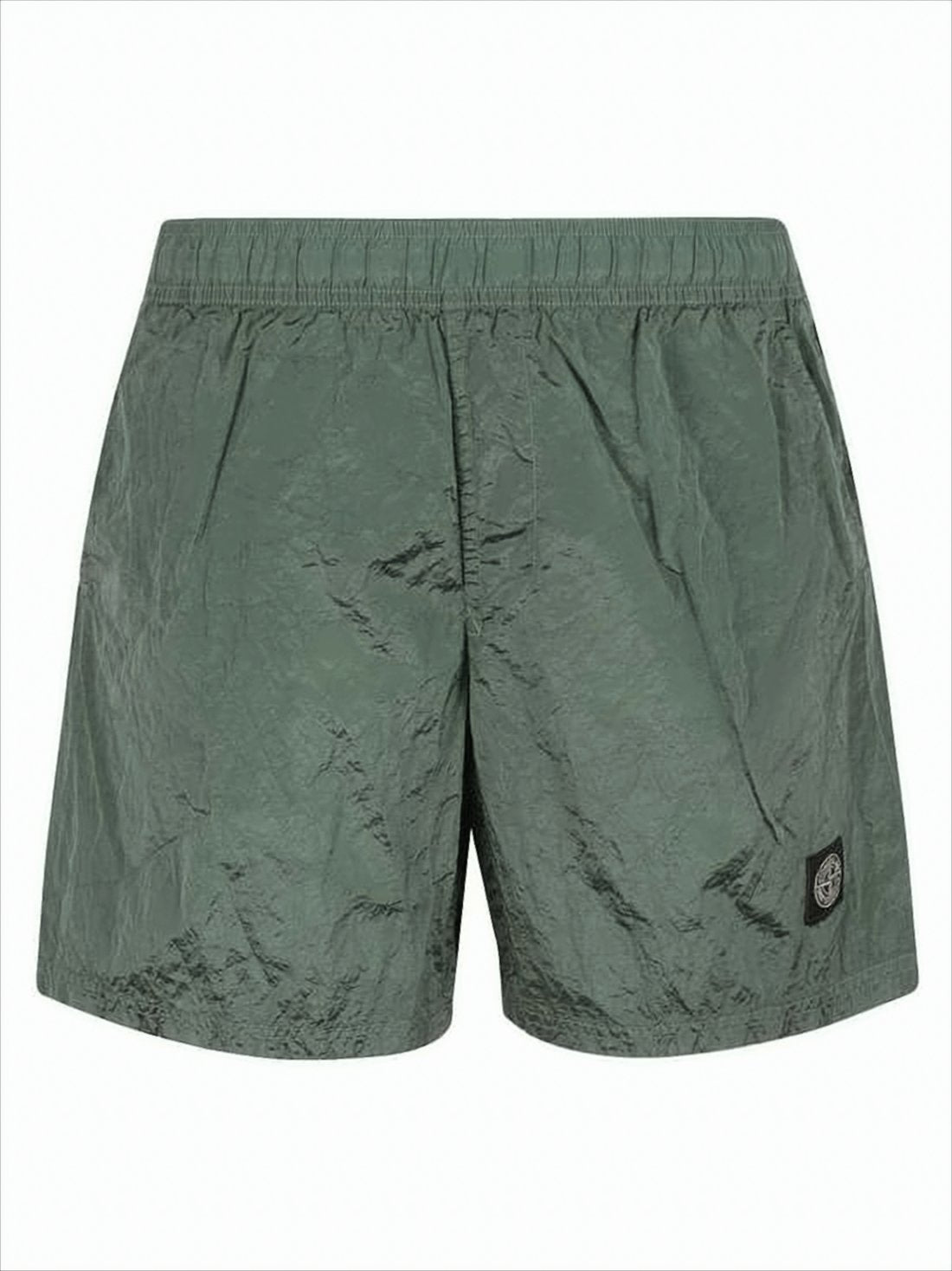 Crinkled Texture Swim Shorts