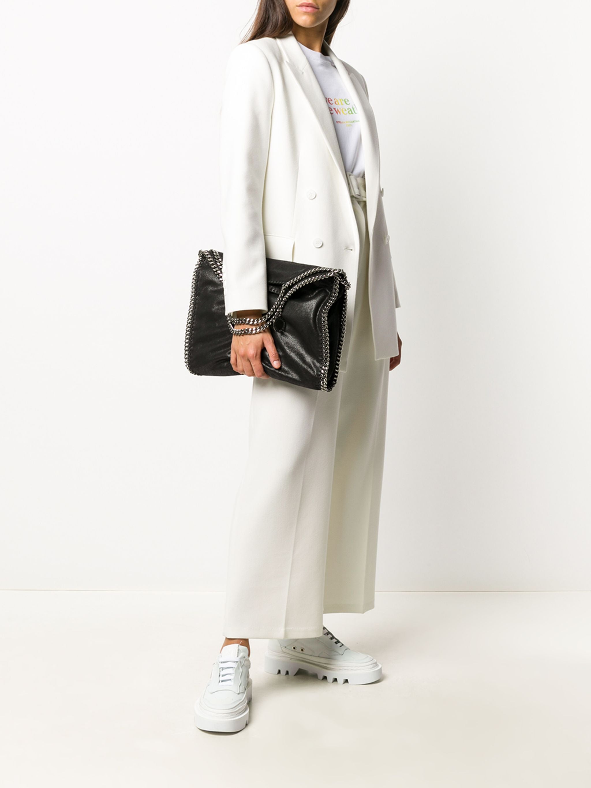 Soft-Structured Large Shoulder Bag With Chain Detail