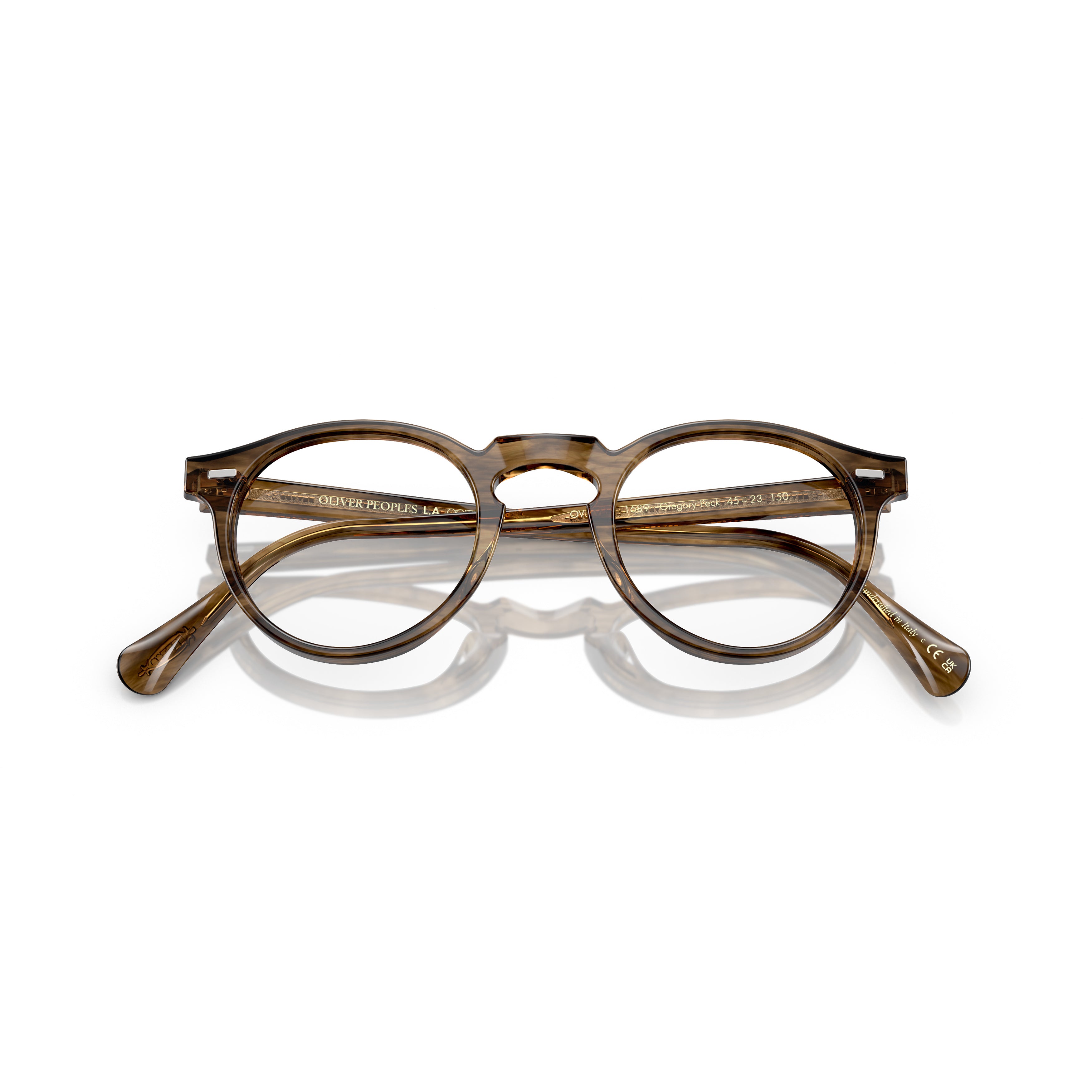Round Acetate Eyeglasses with Tortoiseshell Pattern