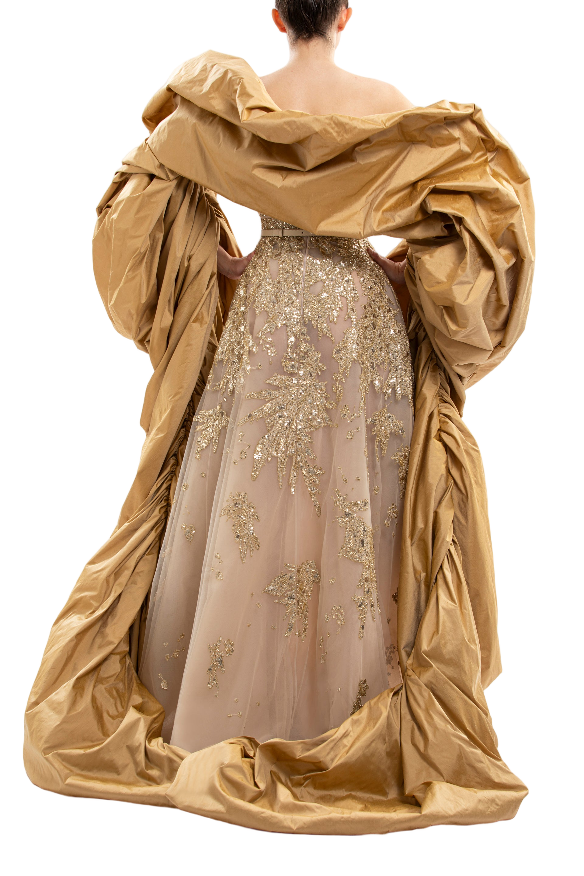 Gold Taffeta Cape
