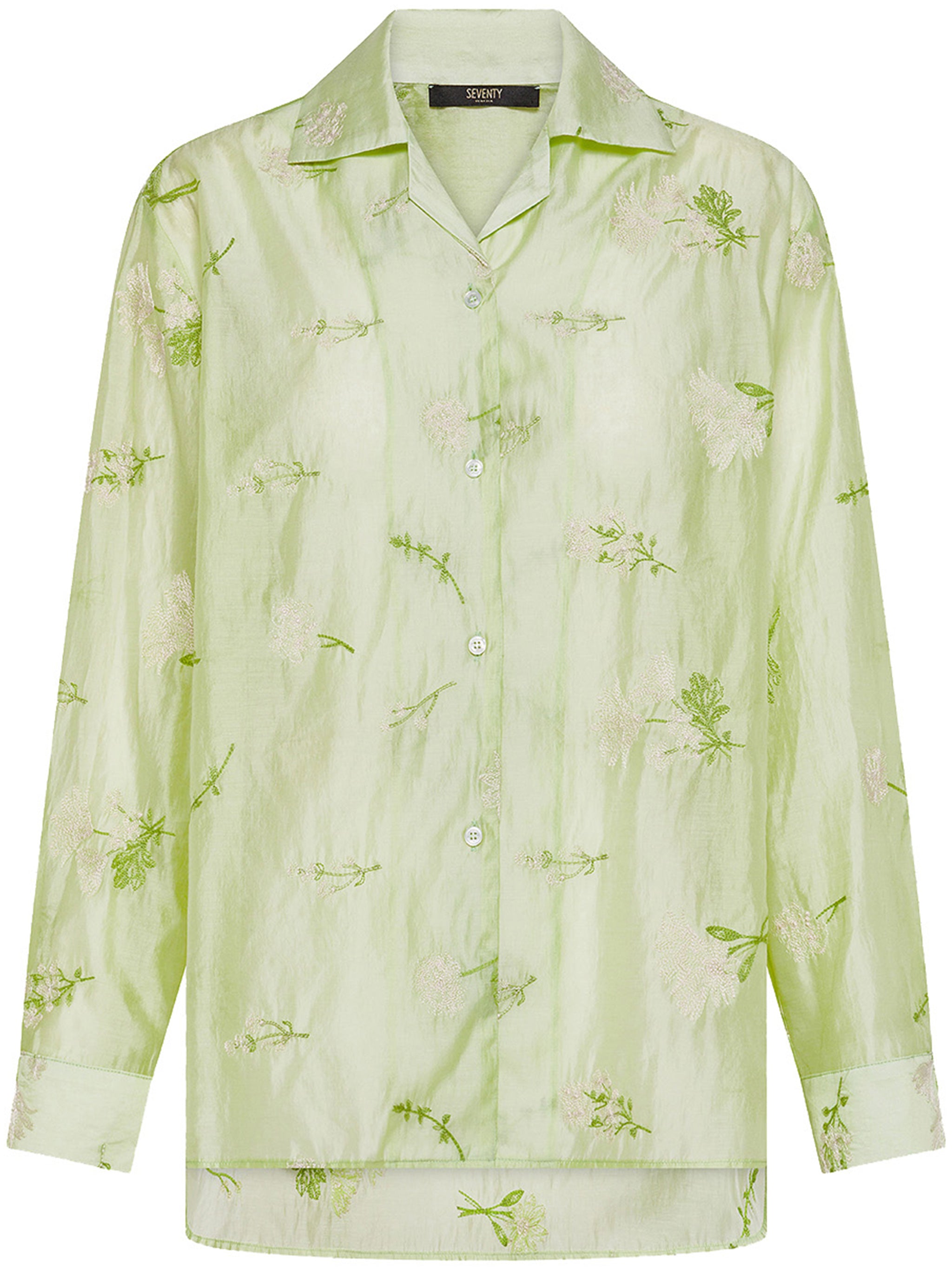 Pale Green Floral Lightweight Shirt