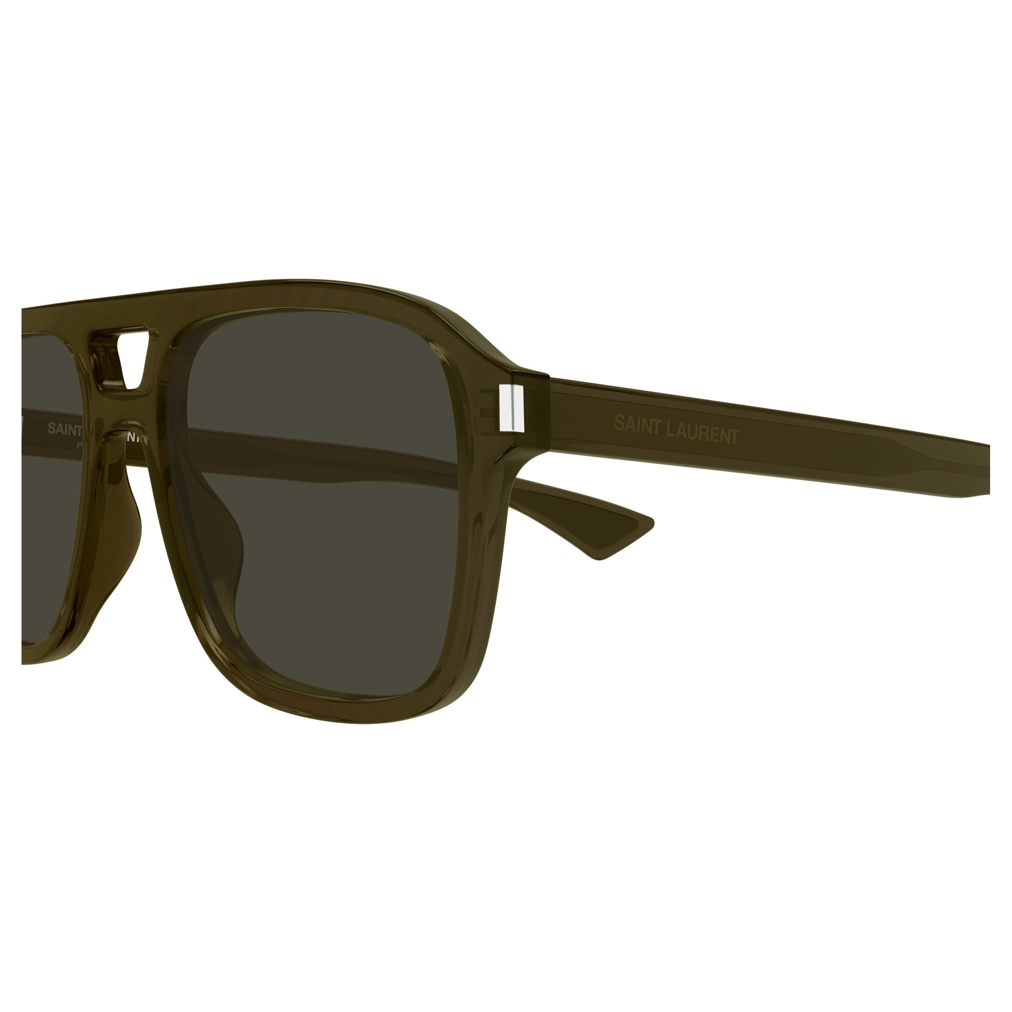 Squared Frame Sunglasses with Double Bridge and Tinted Lenses