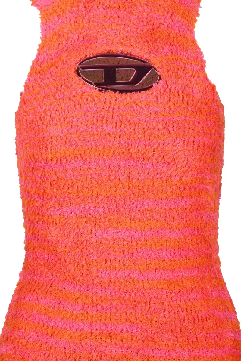 Sponge Midi Dress - Fuchsia/Orange
