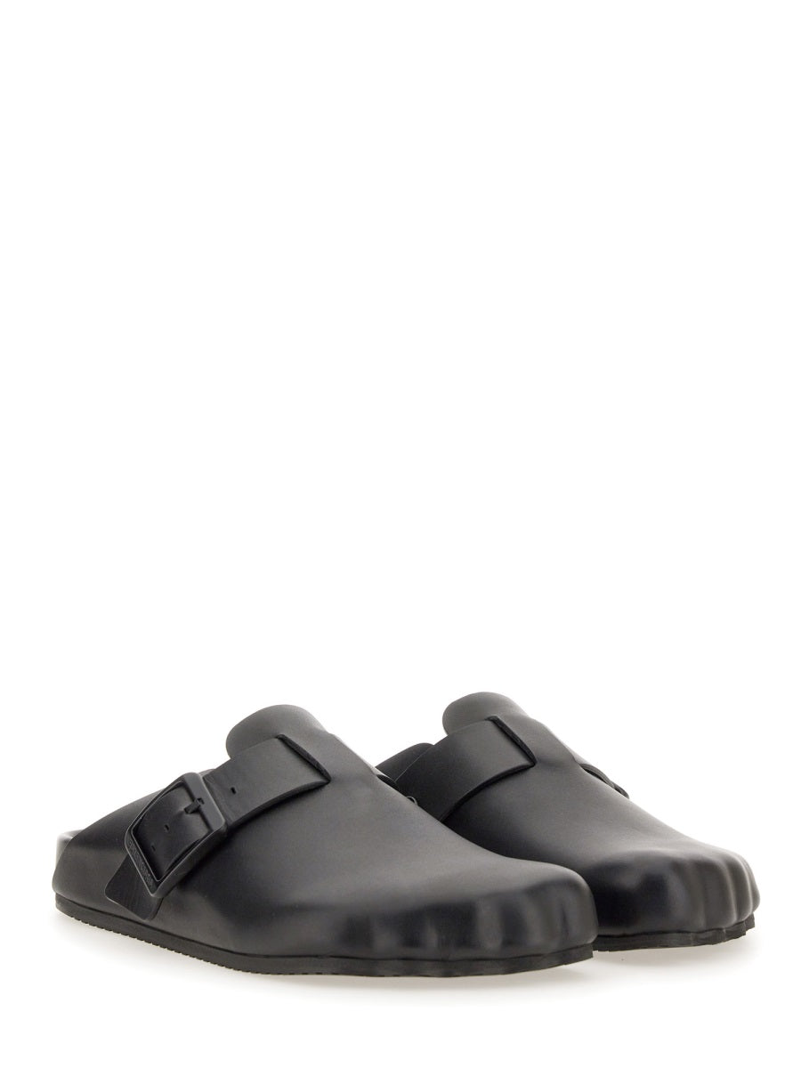 Brown Bovine Leather Flats with Refined Silhouette