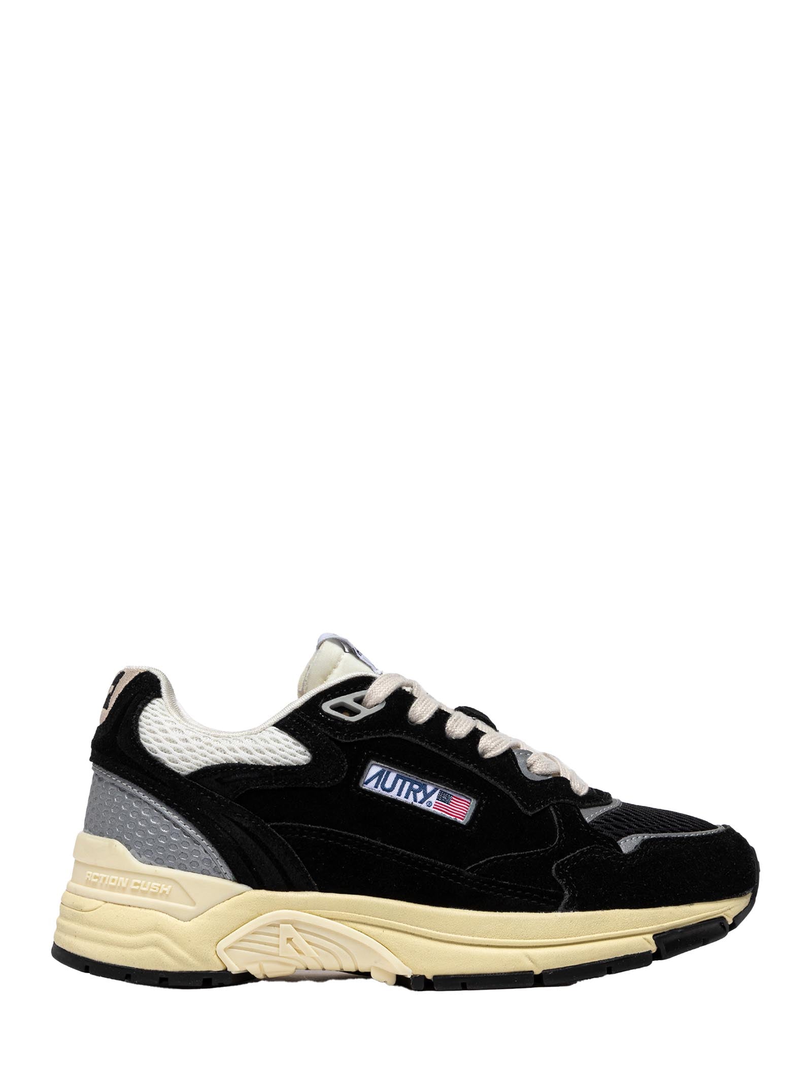 Black Suede and Mesh Sneakers