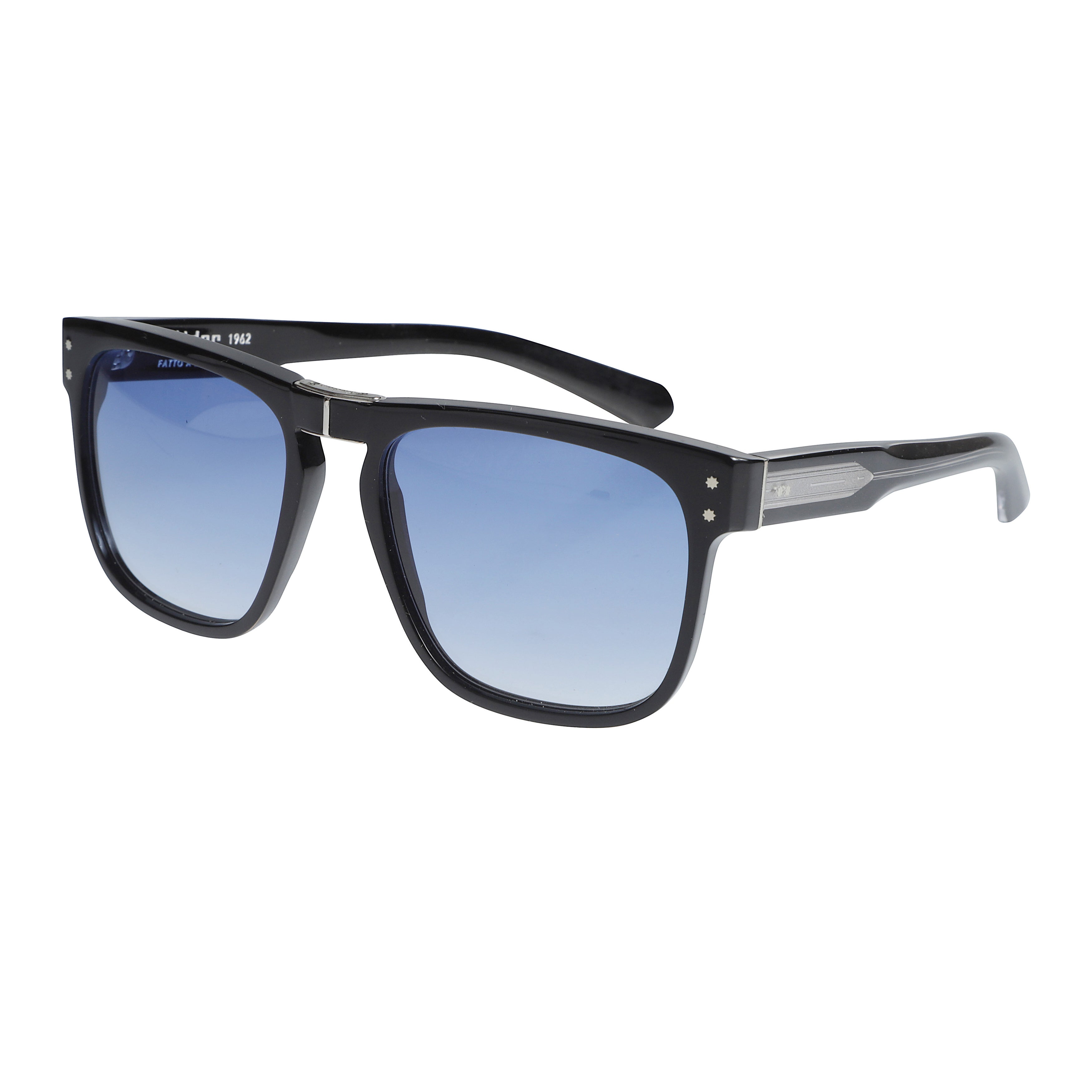Rider Flag/N Glossy Black Square Frame Sunglasses