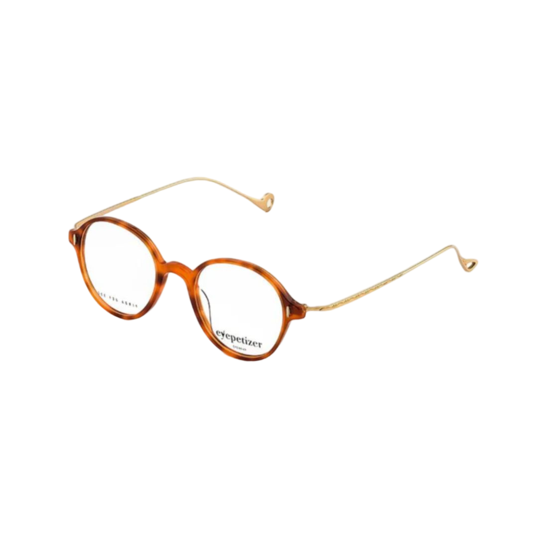 Elizabeth Opt Round Frame Eyepetizer Eyeglasses with Gold-toned Temples