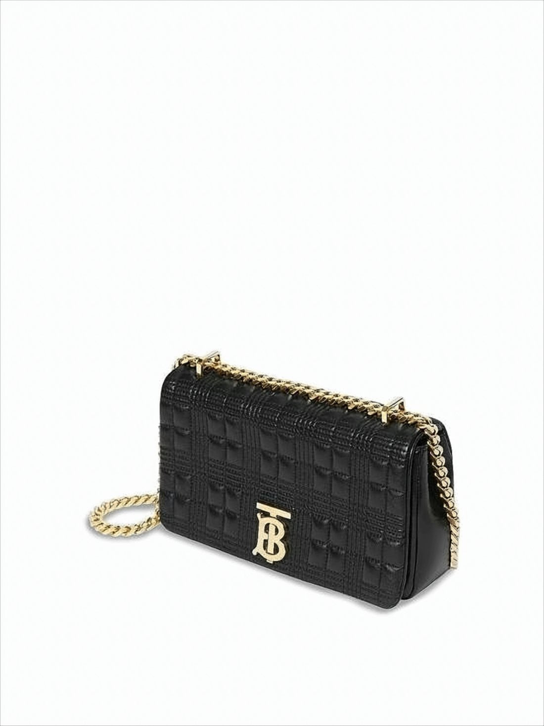Quilted Lamb Leather Crossbody Bag with Signature Detailing