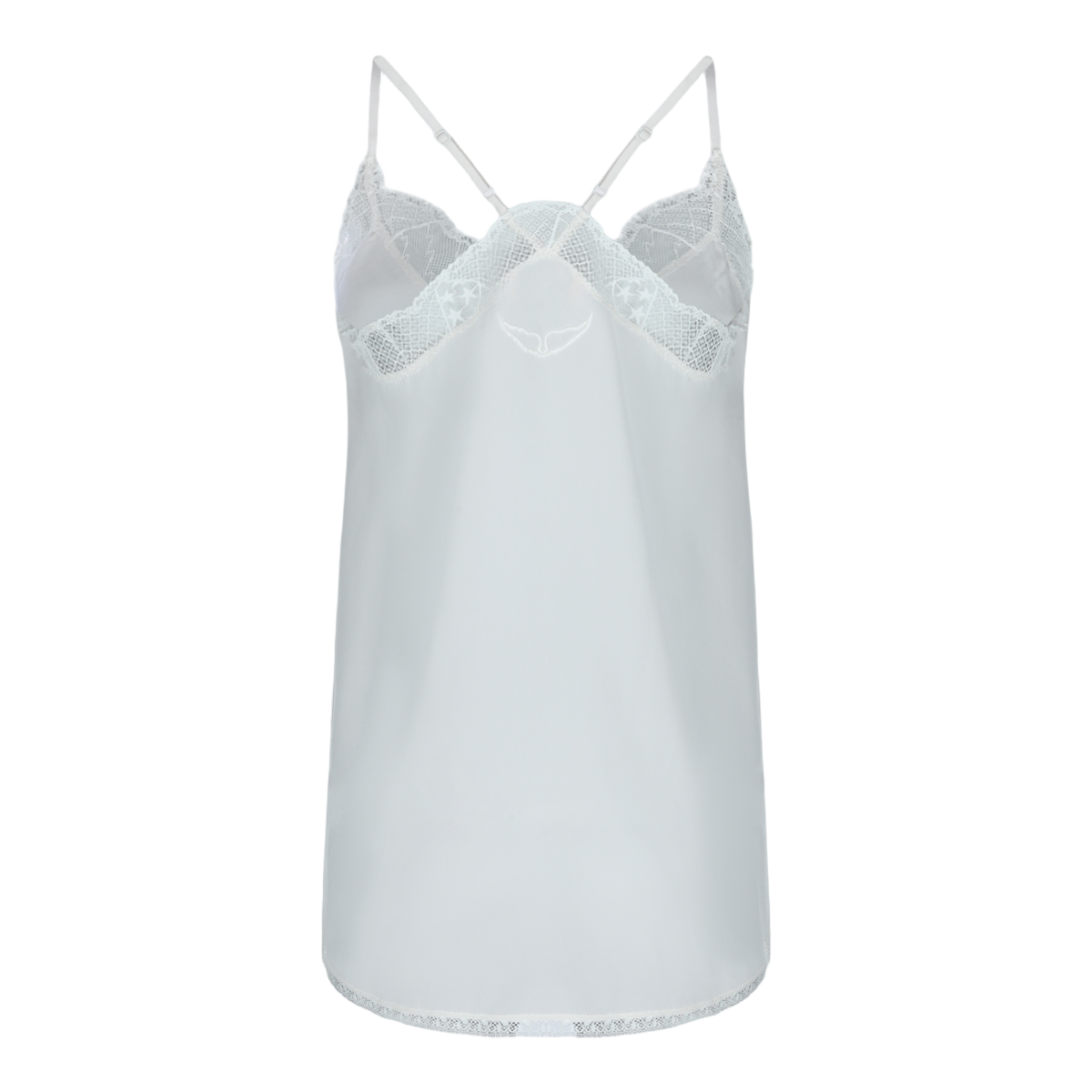 Delicate White Camisole with Lace Trim