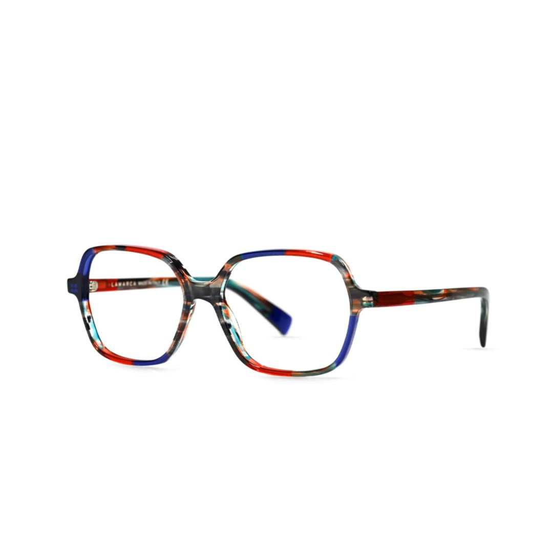 Mosaico 181 Geometric Acetate Eyeglasses with Vibrant Color Fusion