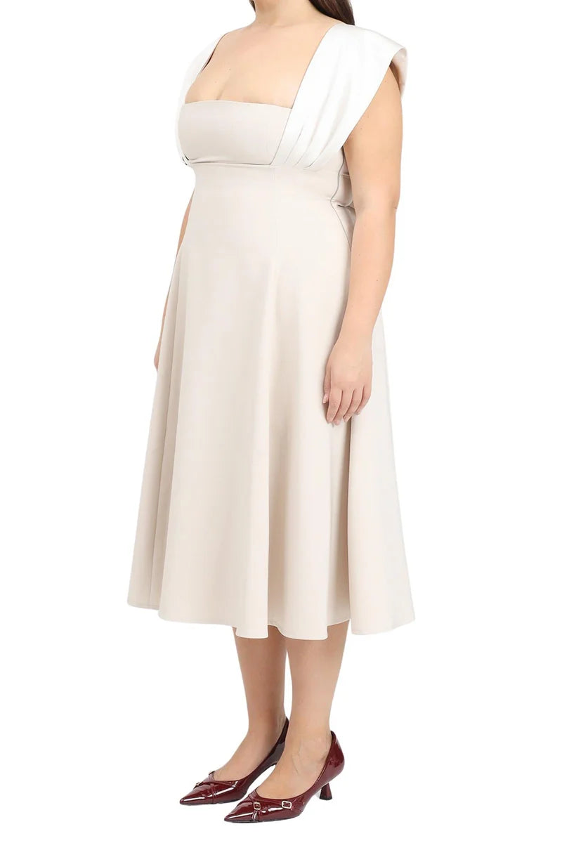 Flared Dress - White