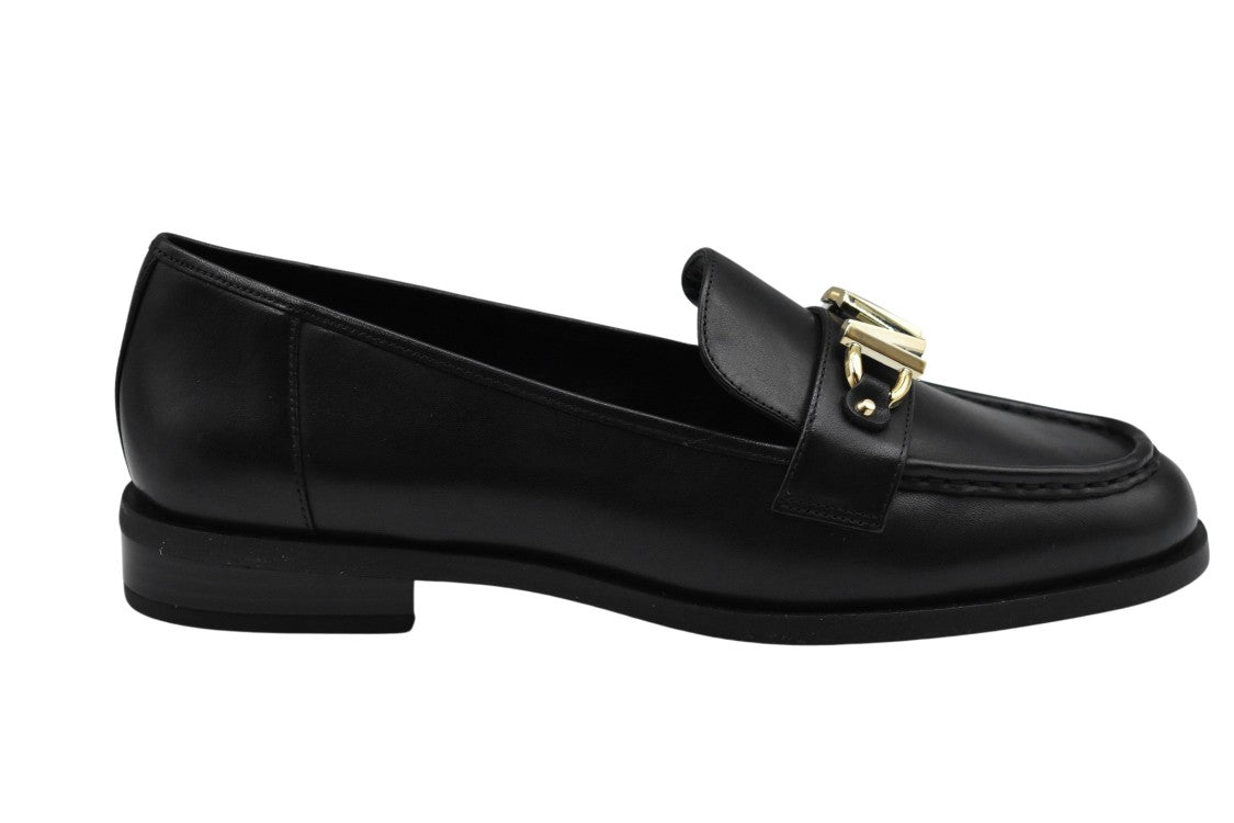 Laced Flat Shoes With Gold Accent