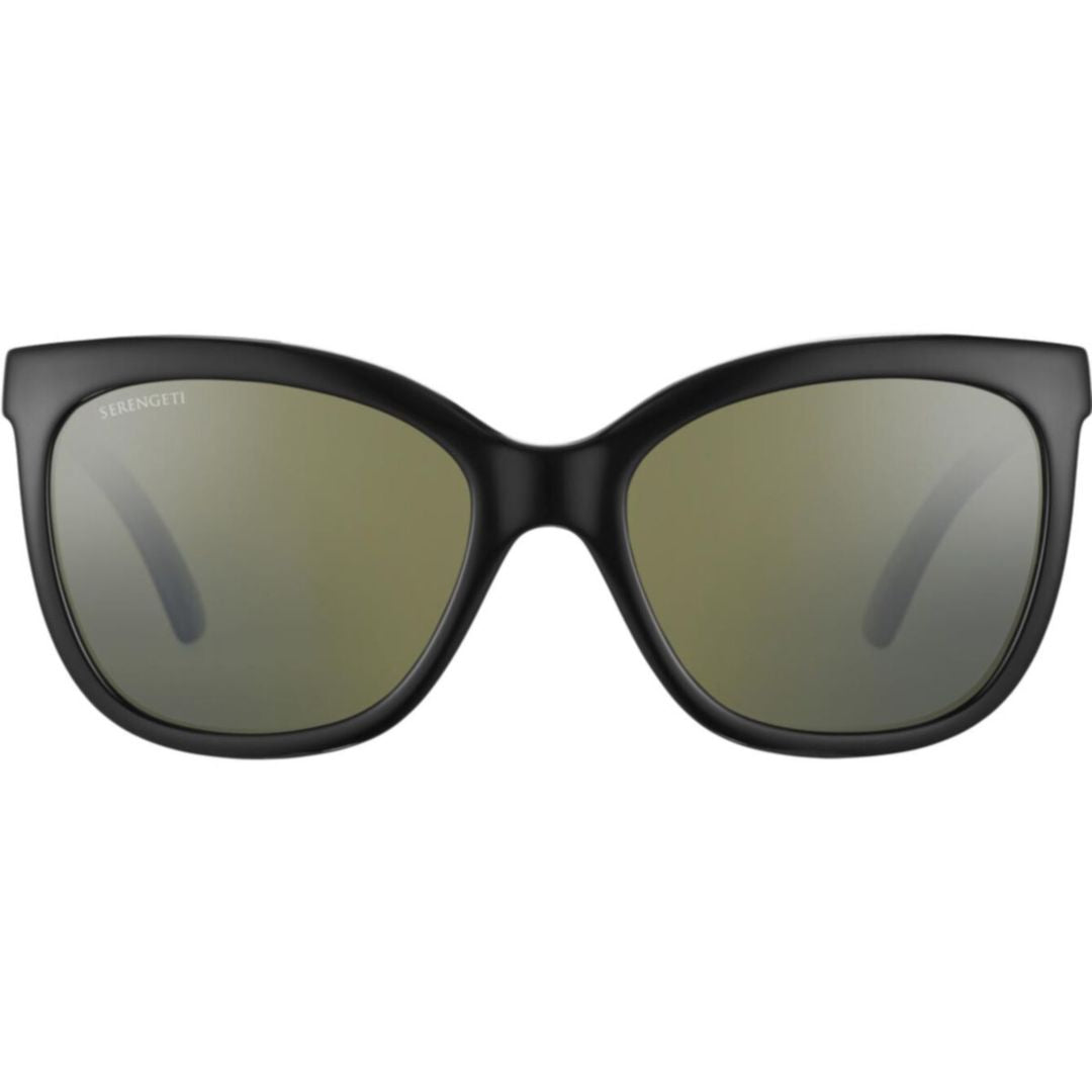Agata Bold Cat-Eye Sunglasses with Matte Black Finish