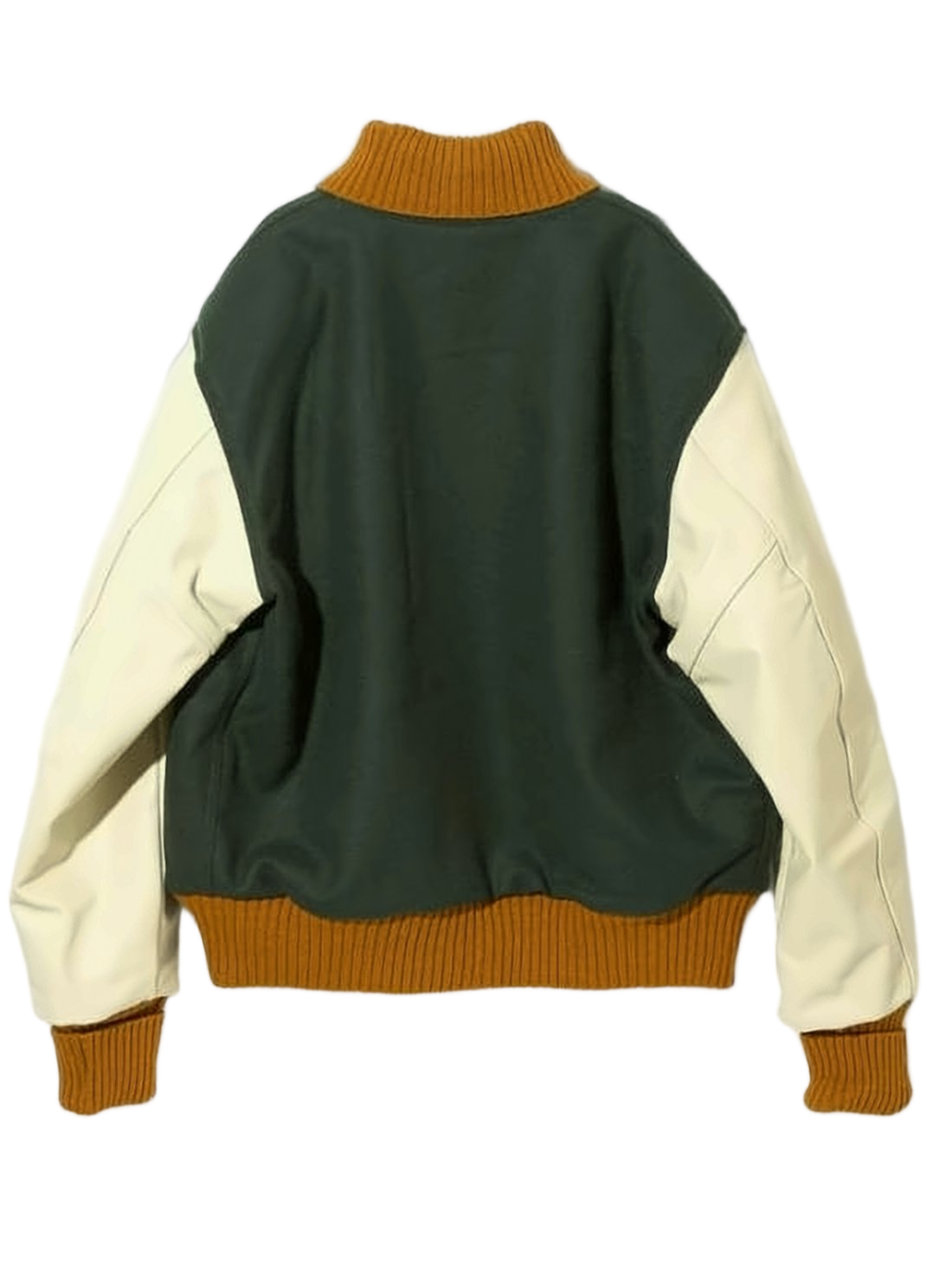 Sporty Casual Jacket With Leather Sleeves