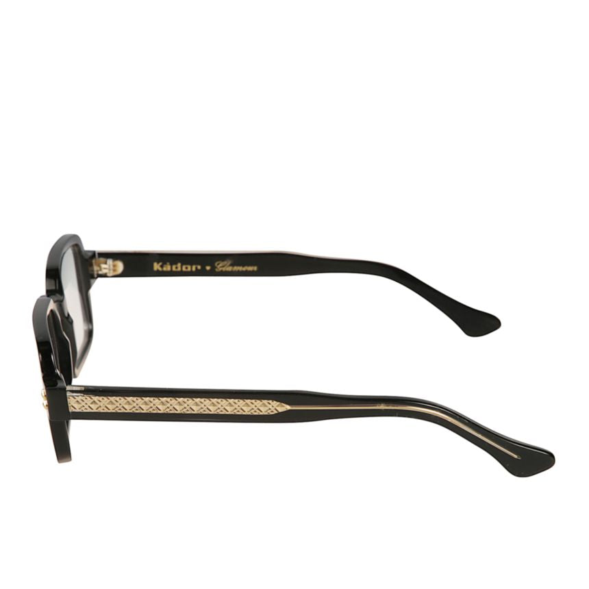 Kolette Glamour Bold Rectangular Sunglasses with Intricate Gold Detailing