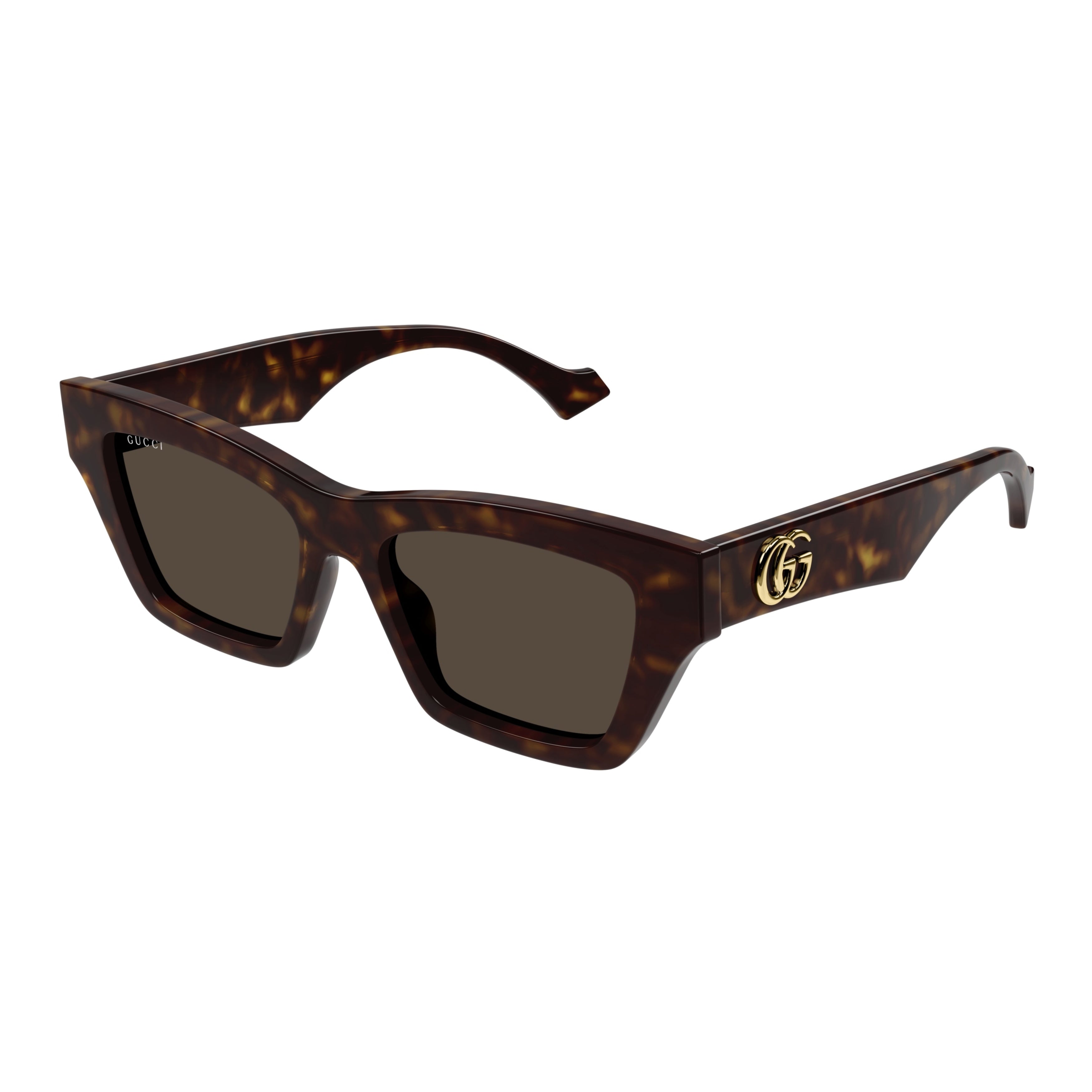 Gg1753s Bold Rectangular Tortoiseshell Sunglasses
