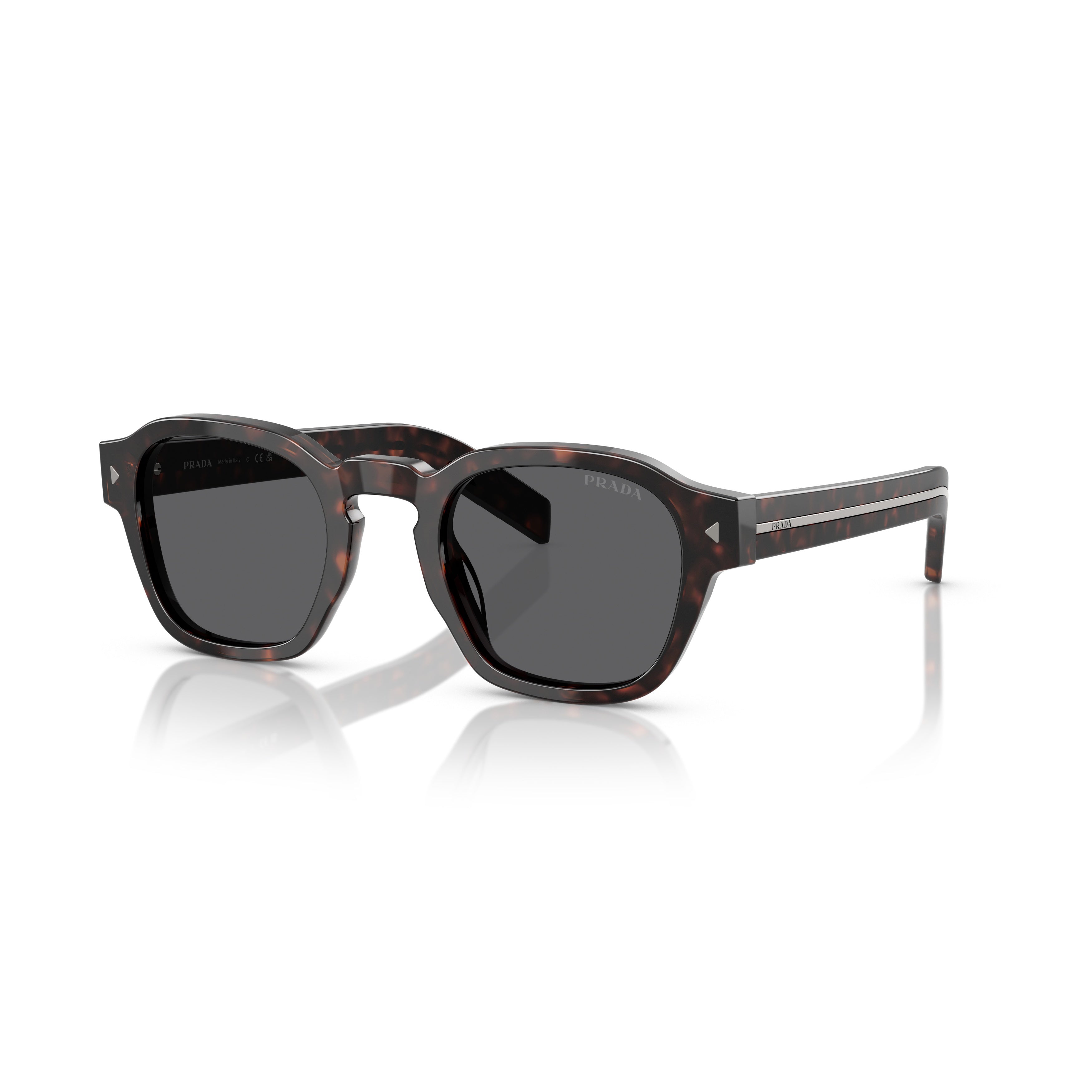 0pr A16s Tortoiseshell Geometric Sunglasses with Thick Temples