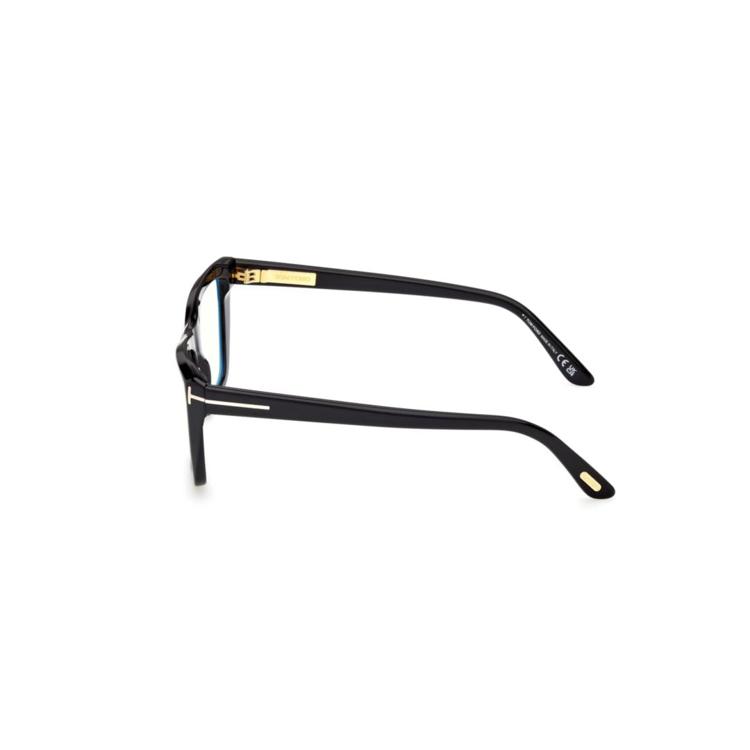 Ft6047-B Rectangular Black Acetate Eyeglasses