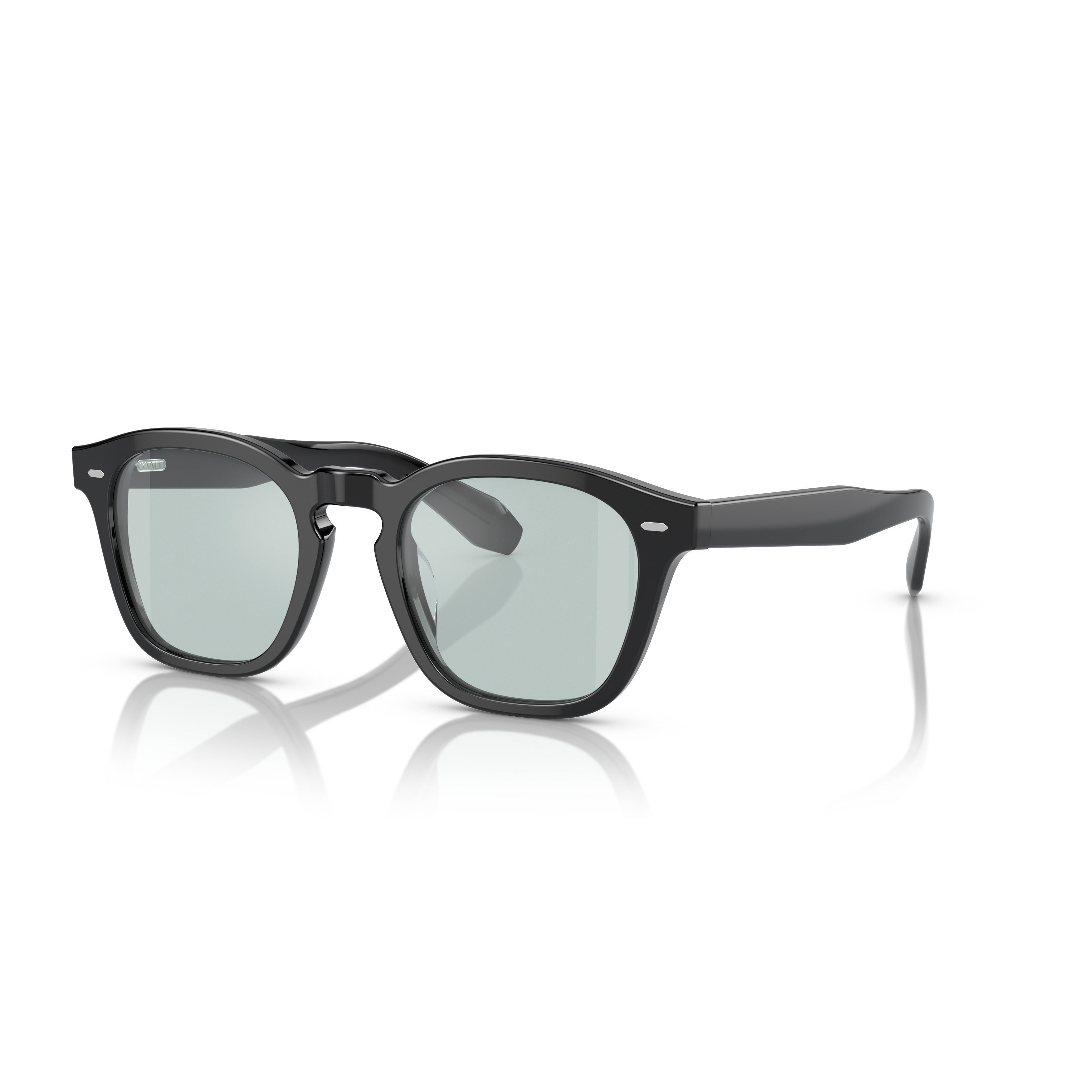 0ov5527u Square Frame Sunglasses with Glossy Black Acetate Finish