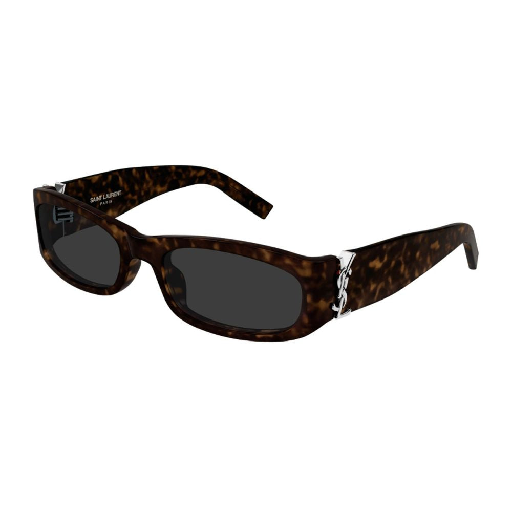 Sl M152 Linea Monogram Rectangular Dark Havana Sunglasses