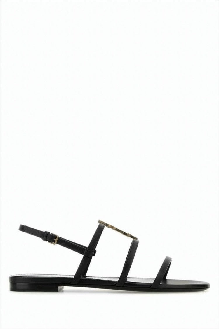 Black Calf Leather Sandals
