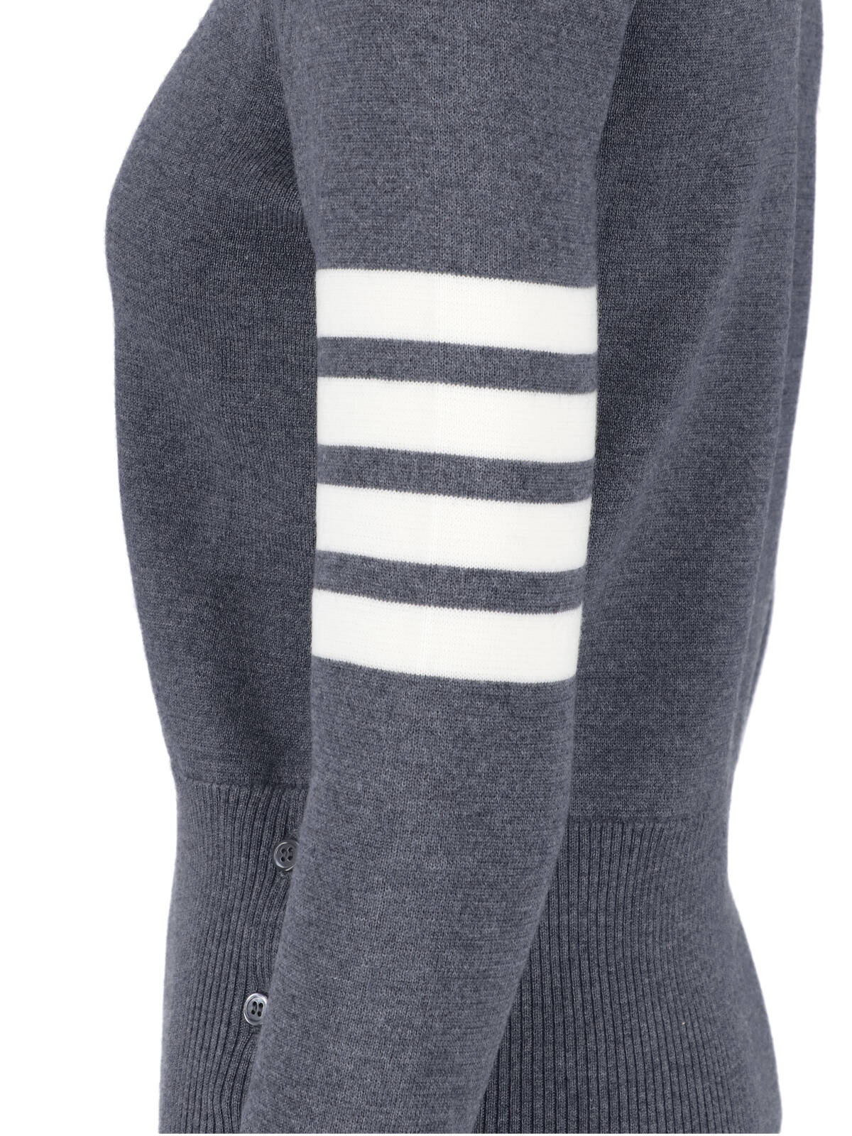 Crew Neck Sweater with Bold Stripe Accents