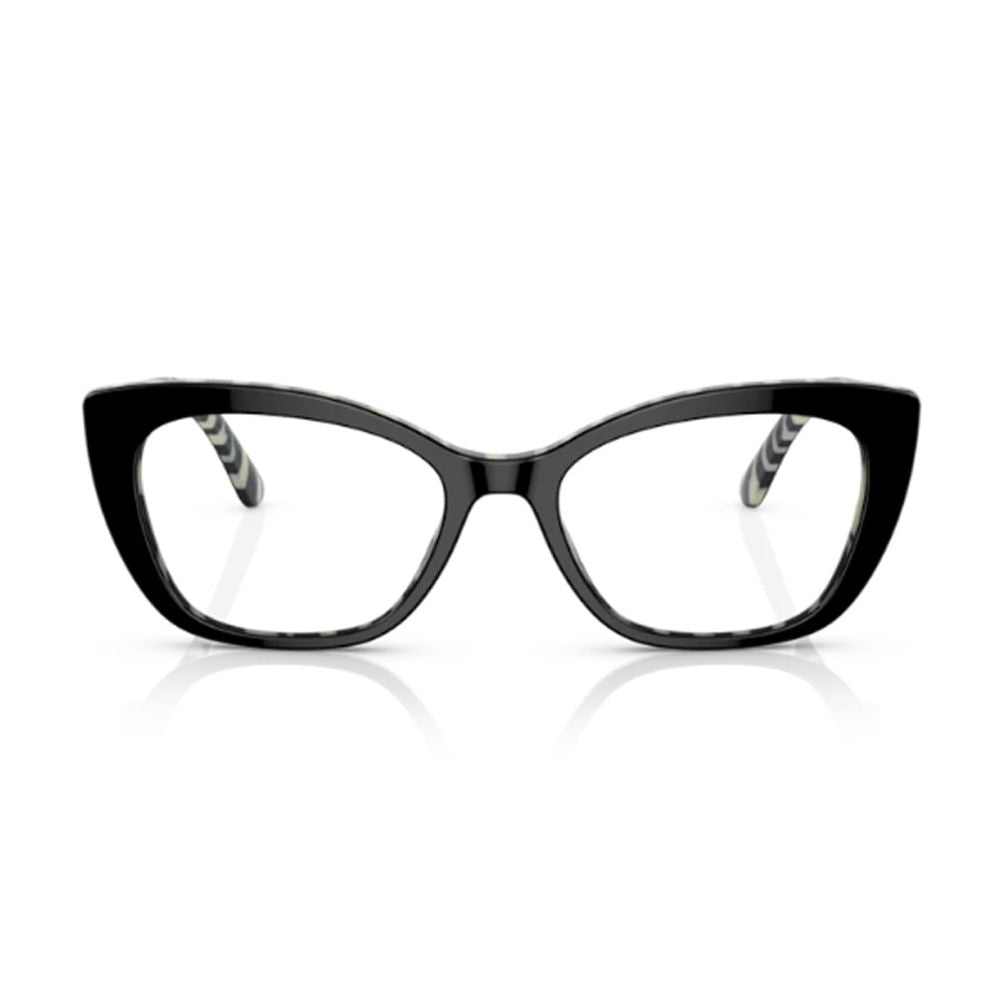 Dg3360 Glossy Black Cat-Eye Eyeglasses
