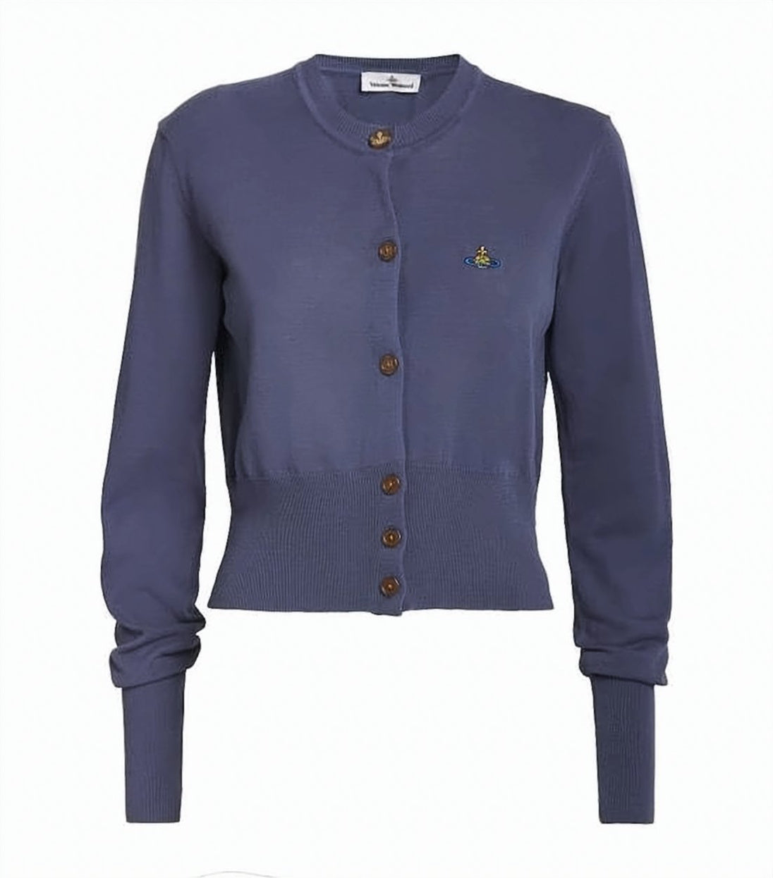 Cropped Cardigan with Round Neckline