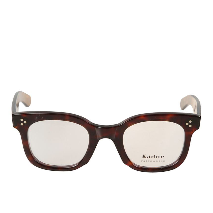 Heritage Tortoiseshell Rectangular Frame Eyeglasses with Metallic Accents