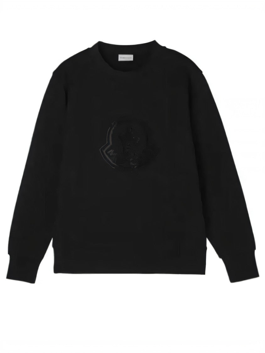 Relaxed Fit Long Sleeve Black Top