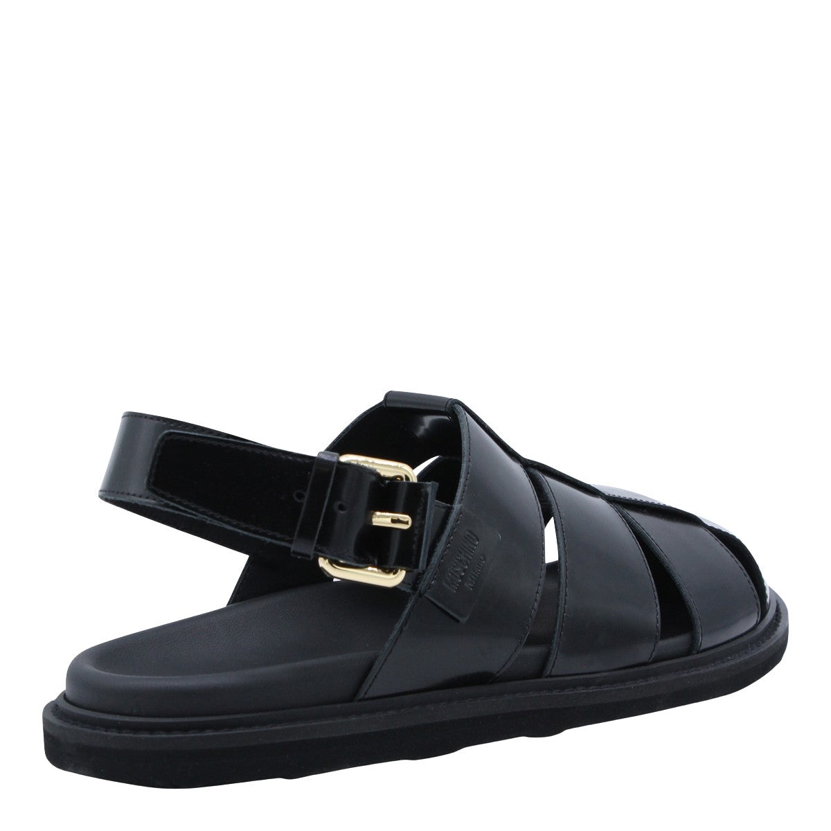 Cage-style Black Sandals