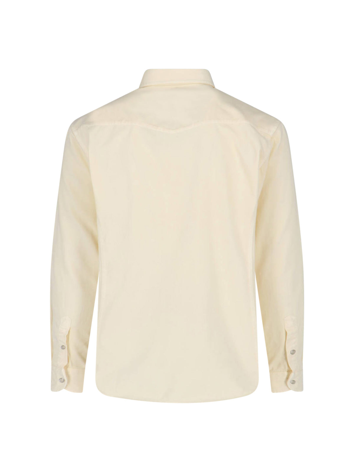 Tailored White Shirt With Structured Collar And Buttoned Cuffs