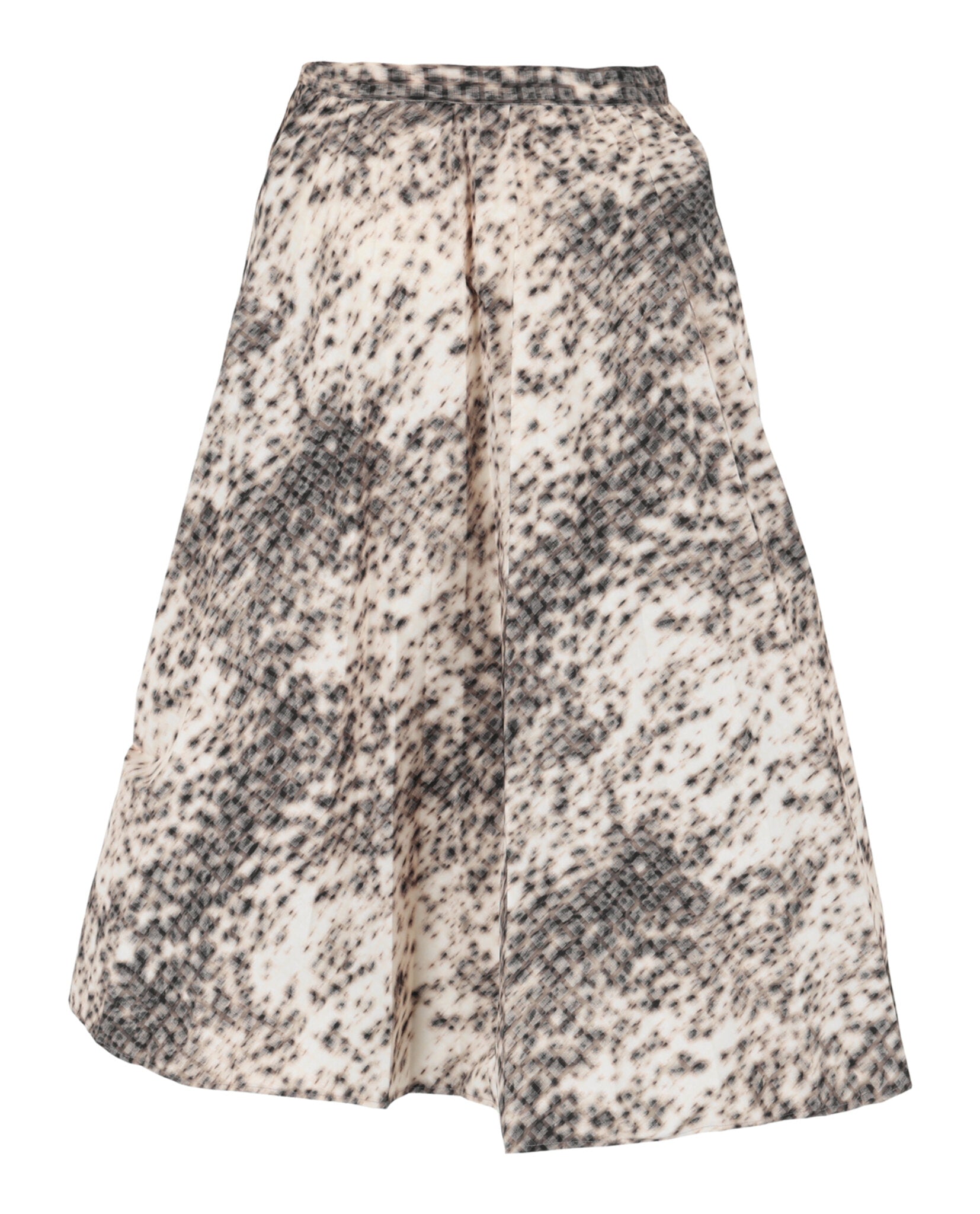 Printed Pleated Midi Skirt