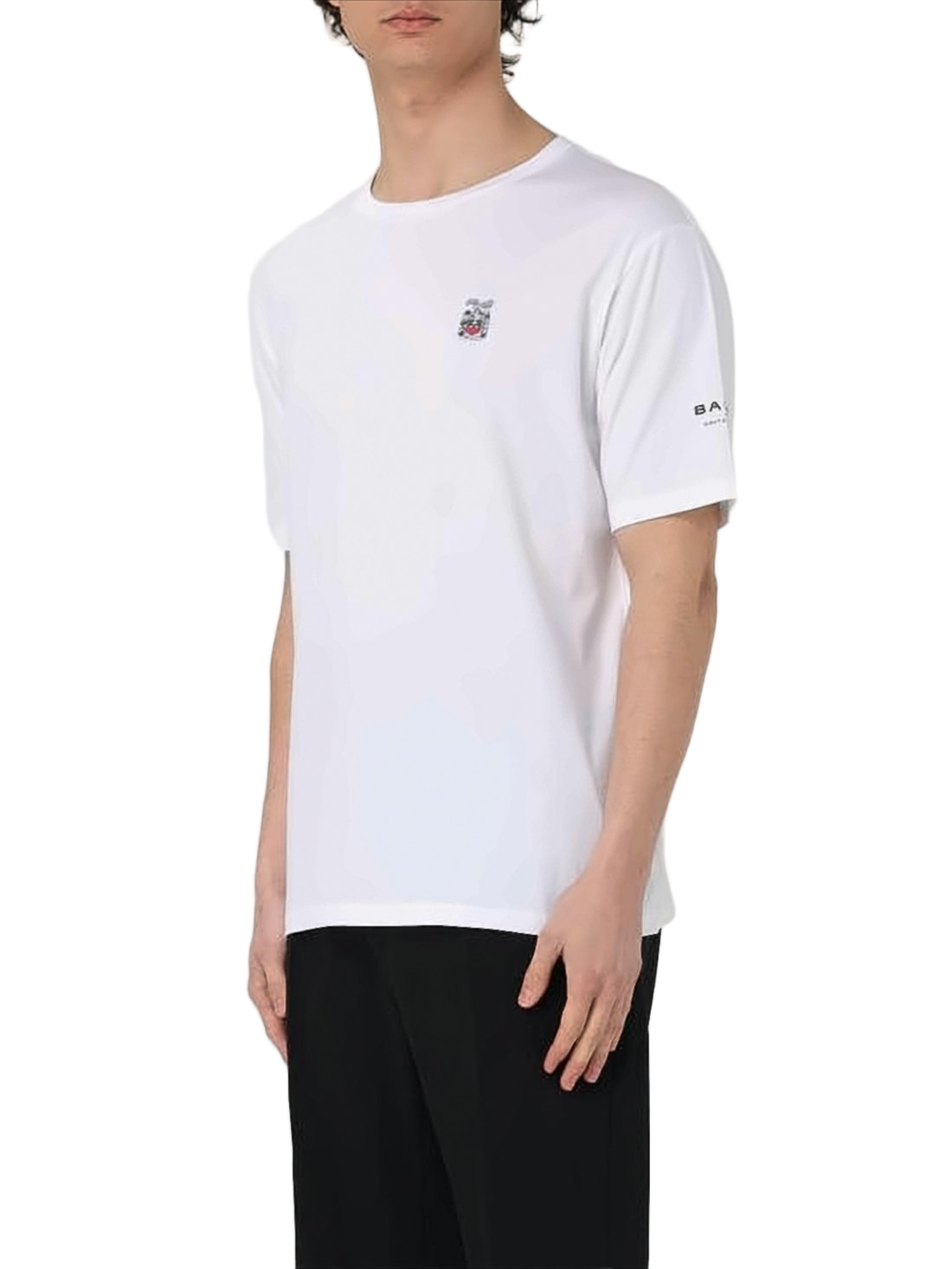 Classic Crew Neck Short-Sleeve T-Shirt with Emblem
