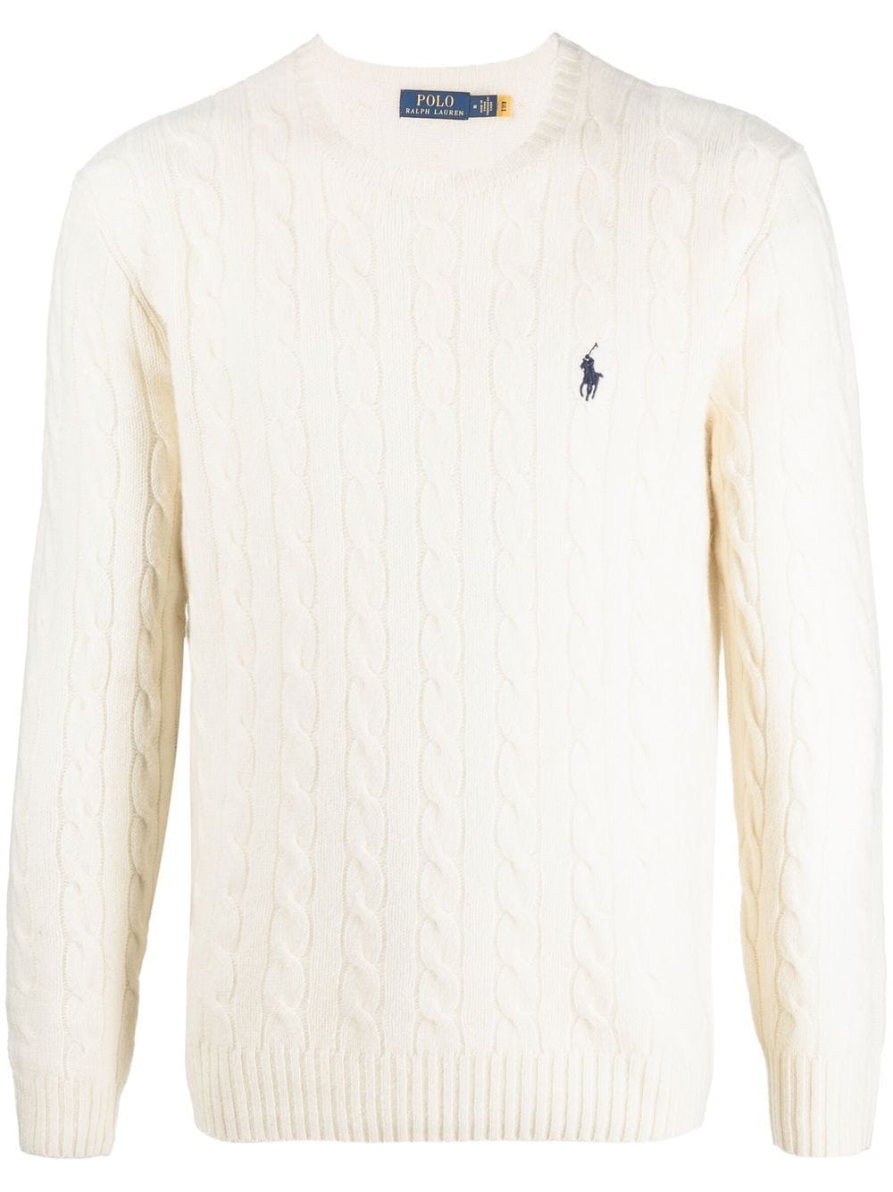 White Cable-Knit Sweater