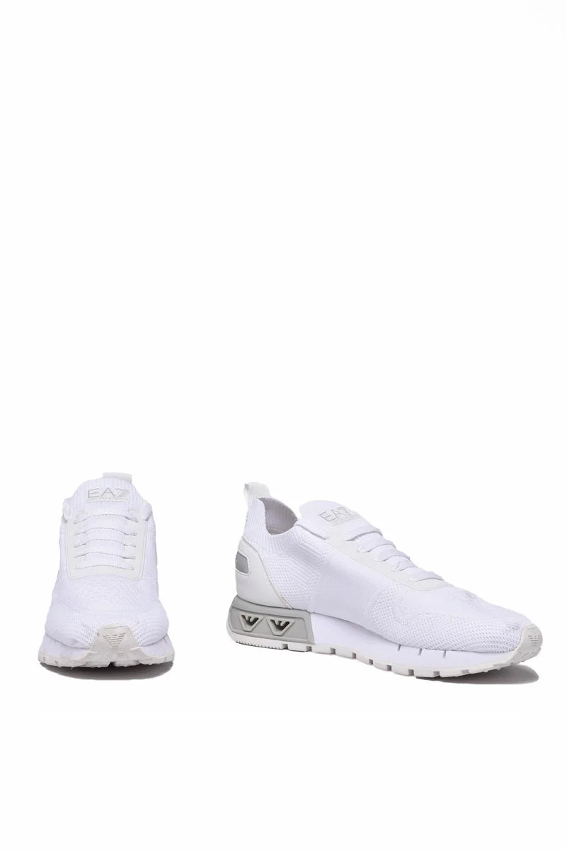 Low-Profile Sneakers with Knitted Upper