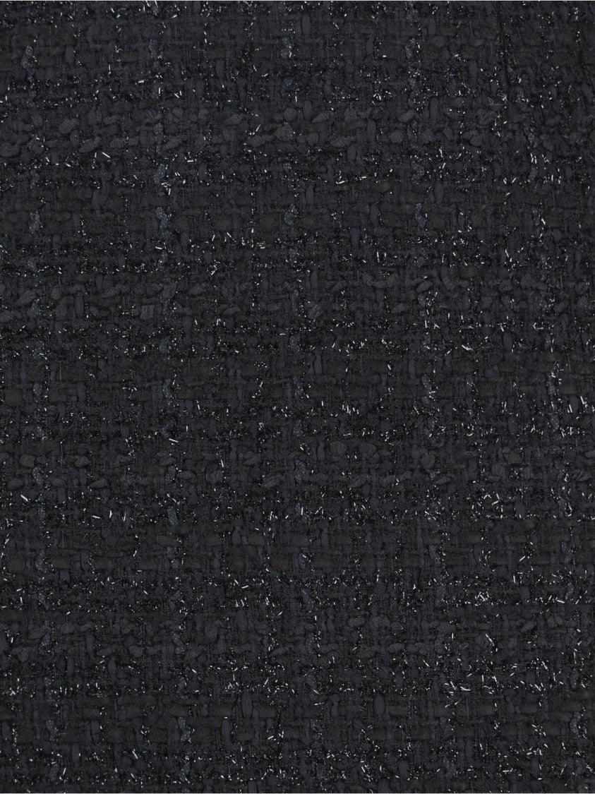 Classic Black Tailored Skirt With Subtle Sheen