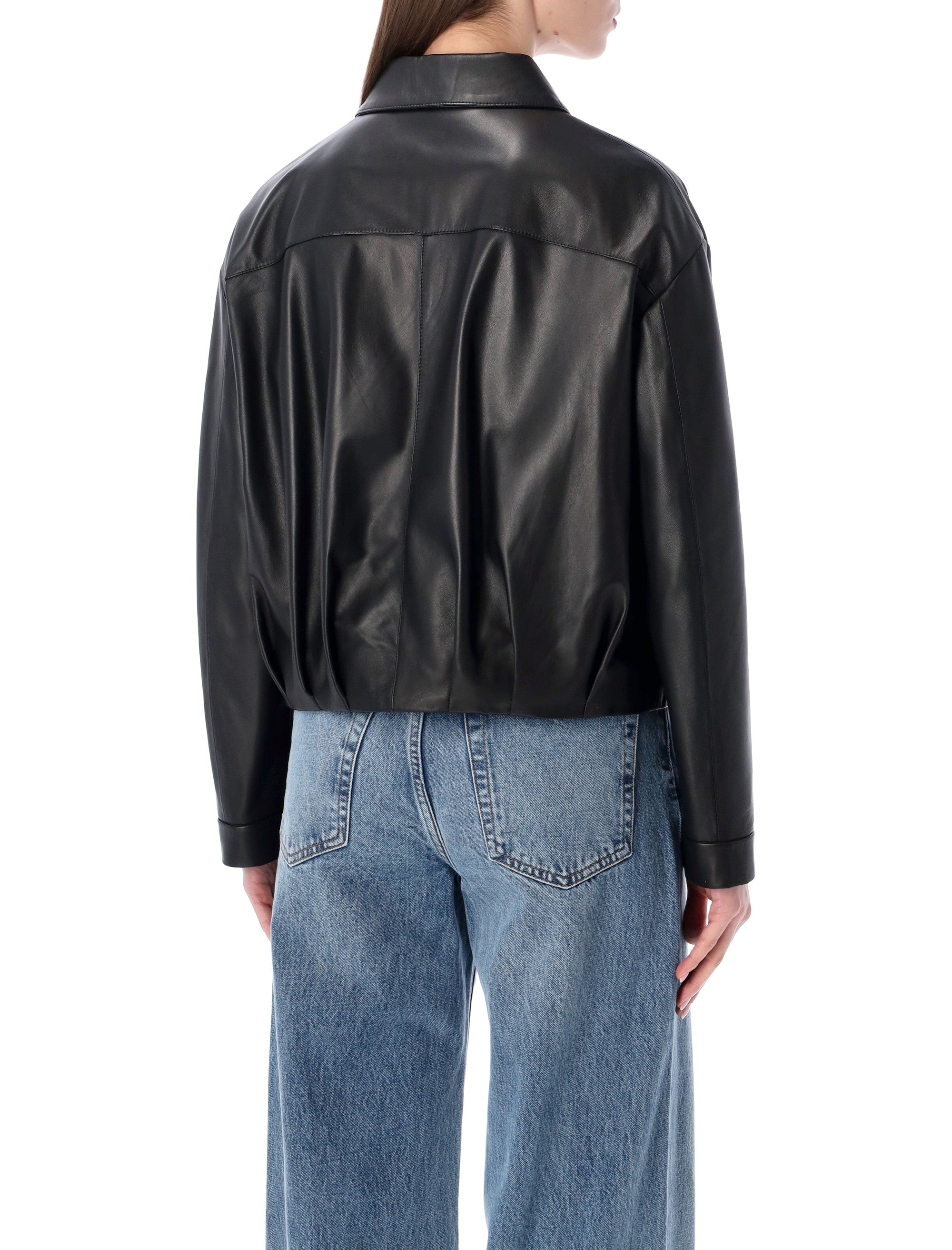 Sword 6.6.44 Cropped Nappa Leather Bomber